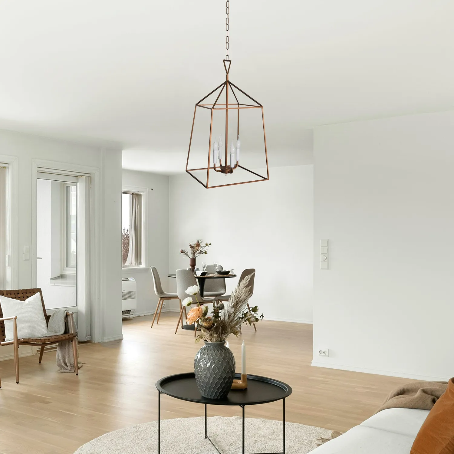 Tosel Linz lampada a sospensione metallo 43 cm oro