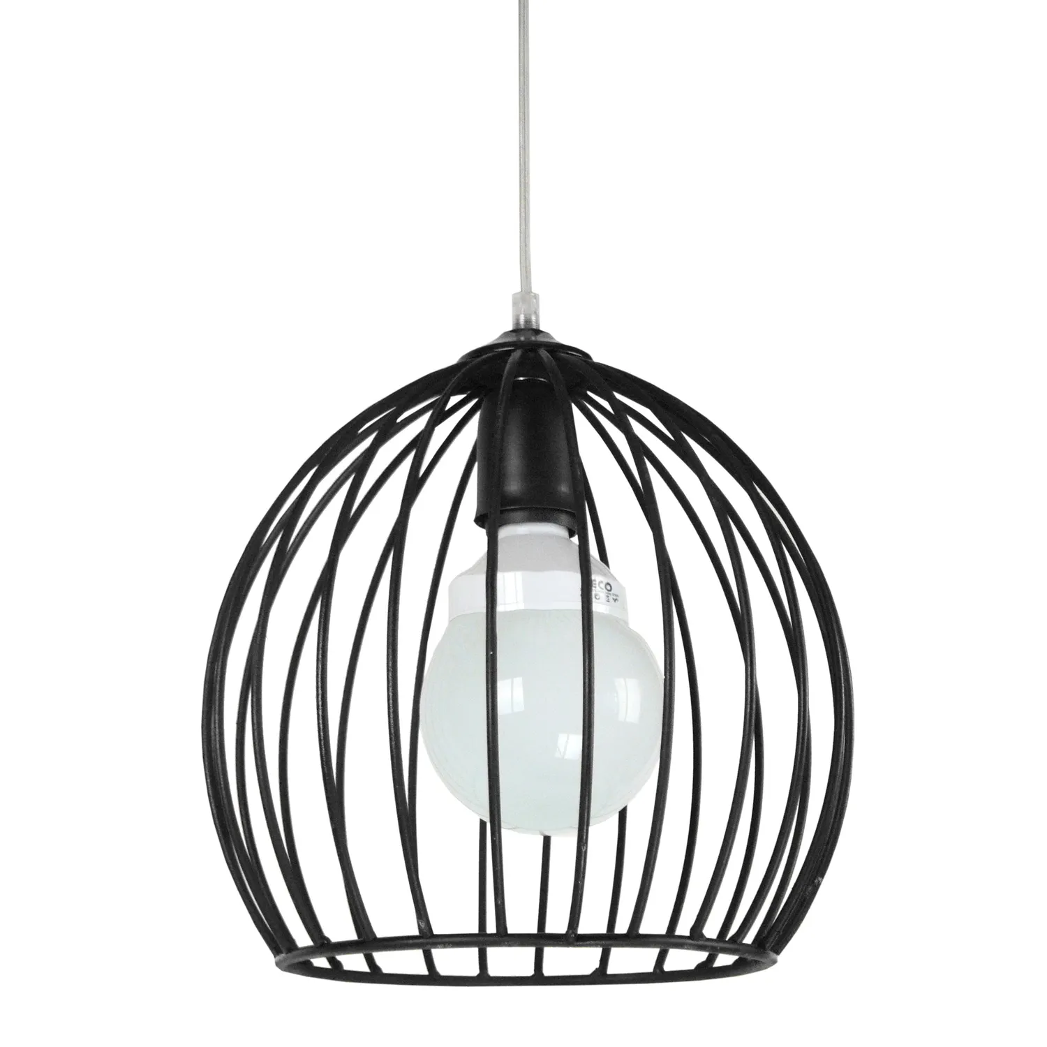 Tosel Grand Ball sospensione globo nero metallo