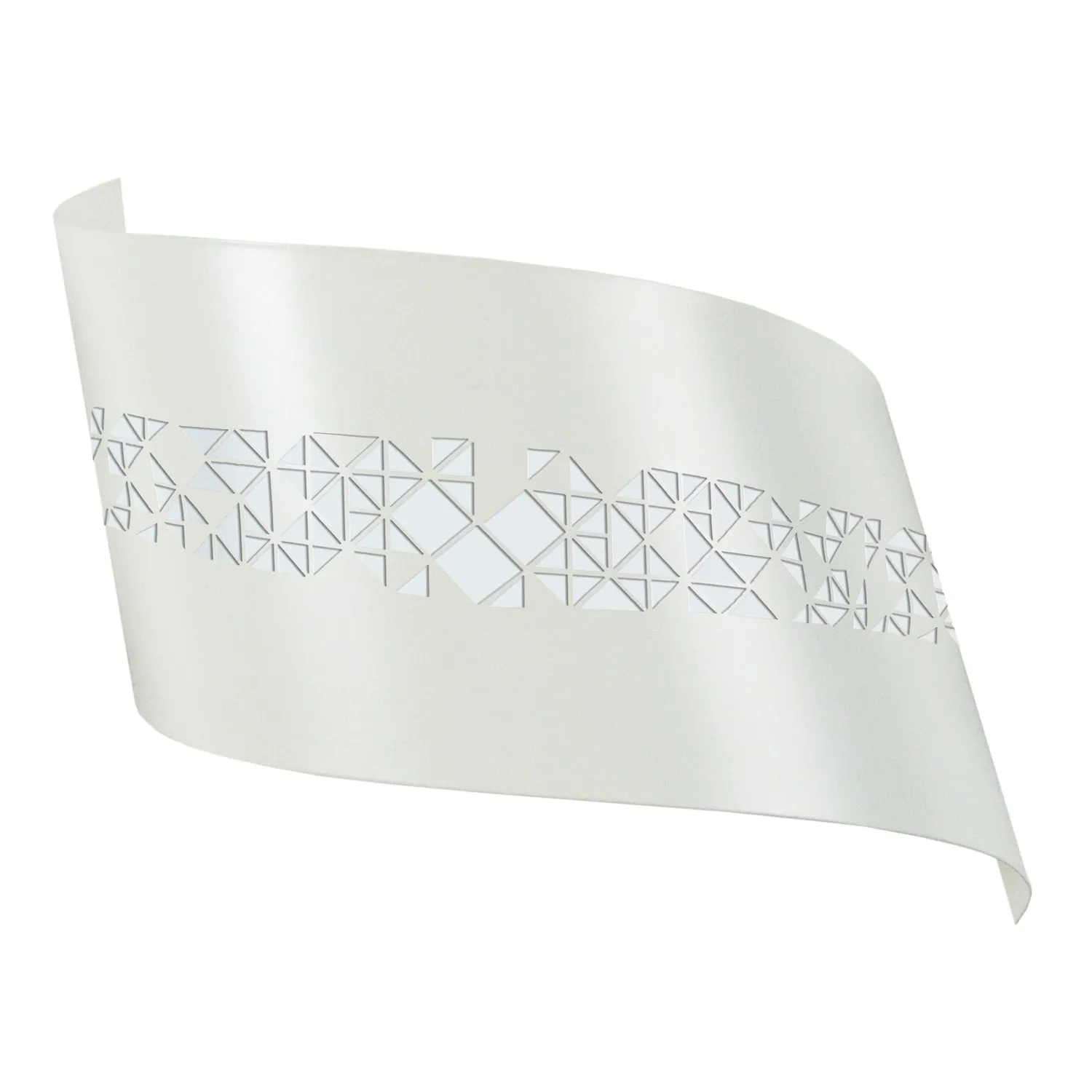 Tosel Vague Ikat Carrés applique up-down bianco avorio