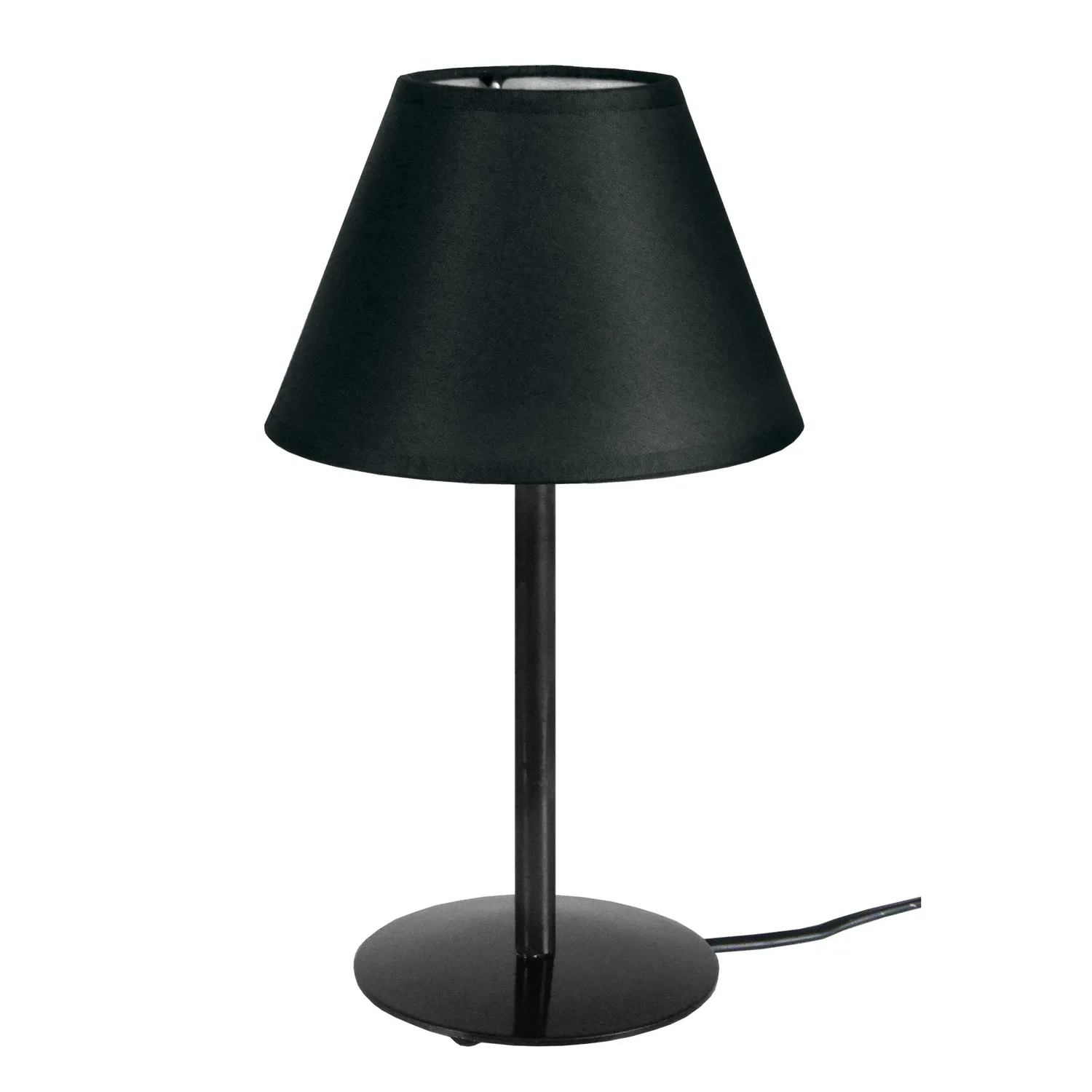 Tosel Kunagi Lampada da Tavolo Nera 18x39 cm Tessuto
