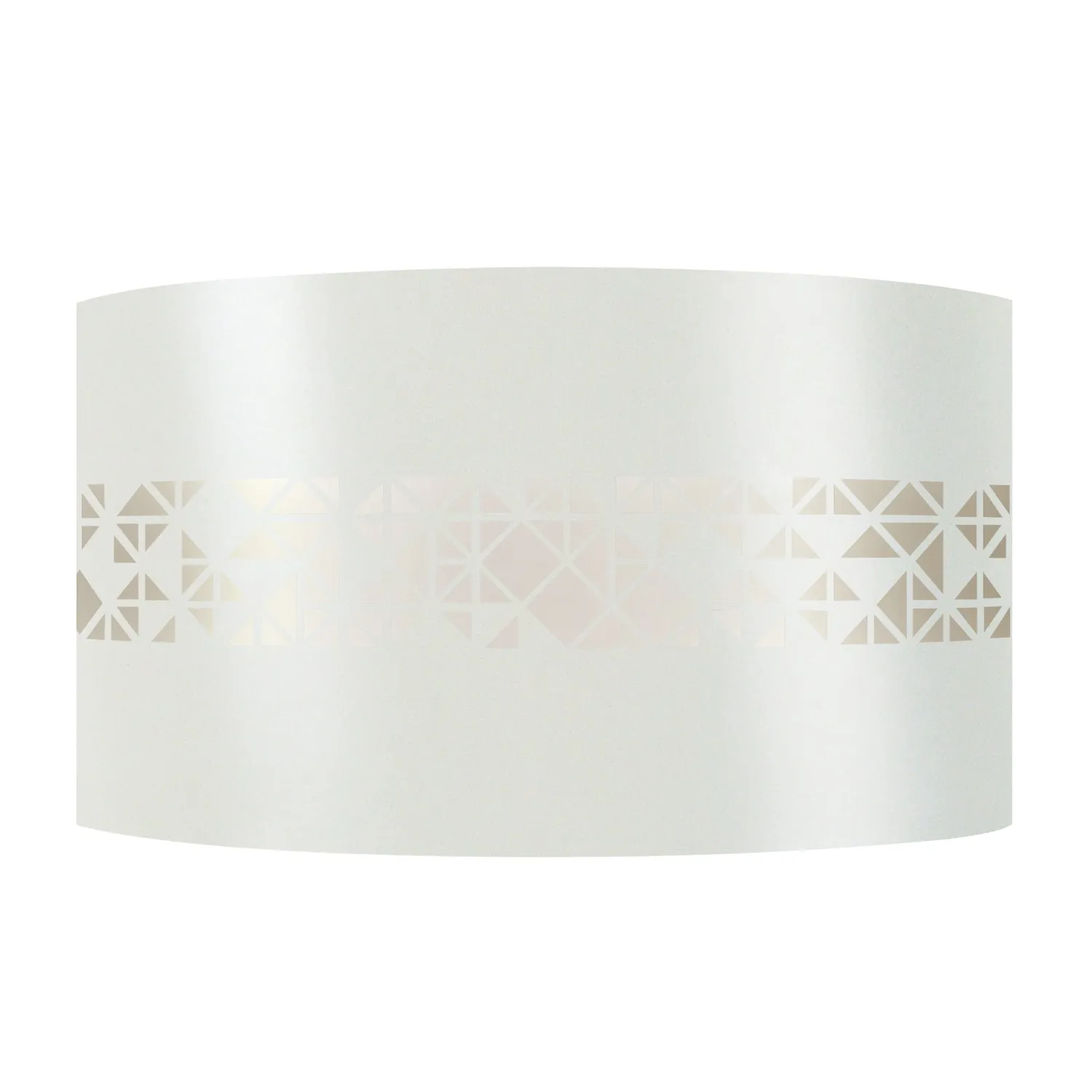 Tosel Ikat Carres applique metallo bianco avorio 22 cm