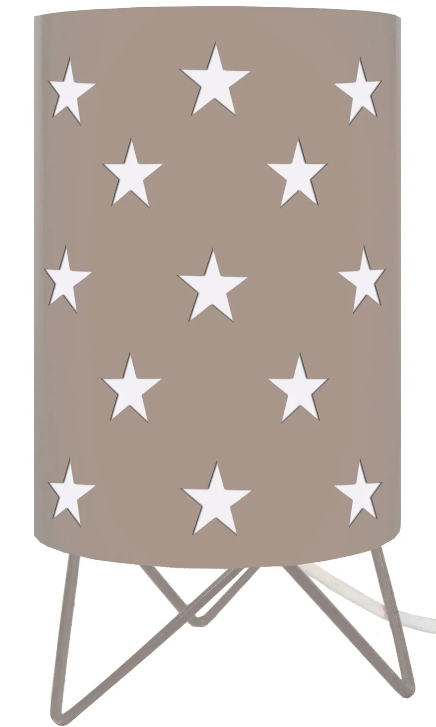 Tosel Etoiles lampada da tavolo treppiede rossa 16x27cm E27