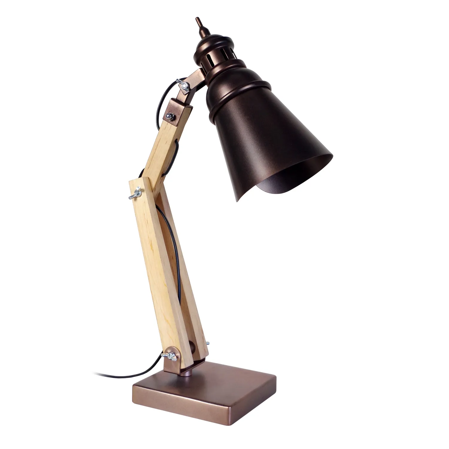 Tosel Iron lampada da tavolo snodabile nero 46x66cm