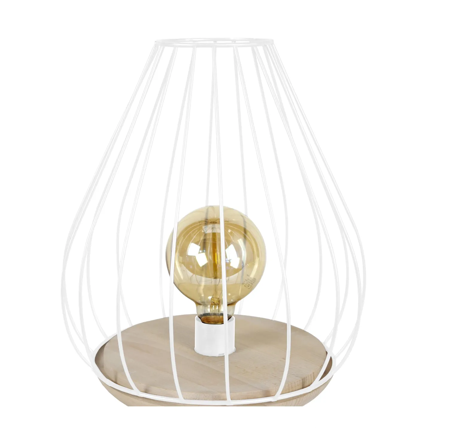 Tosel Cividale lampada comodino bianca 25x35cm