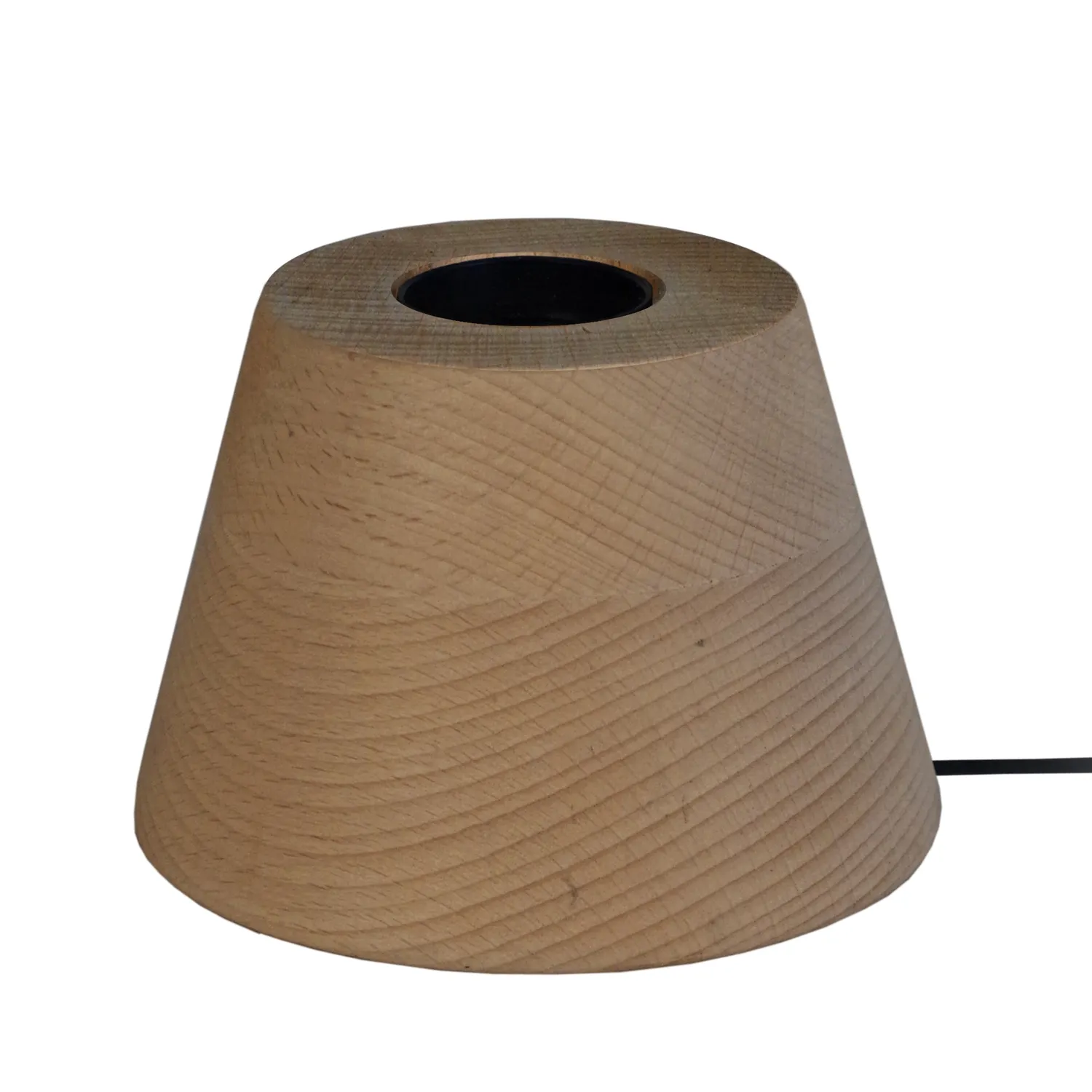 Tosel Cone Base Lampada Comodino D11cm Naturale Legno