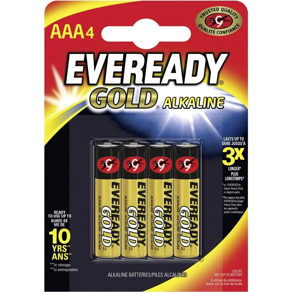 Eveready Gold pile alcaline AAA 4 pezzi