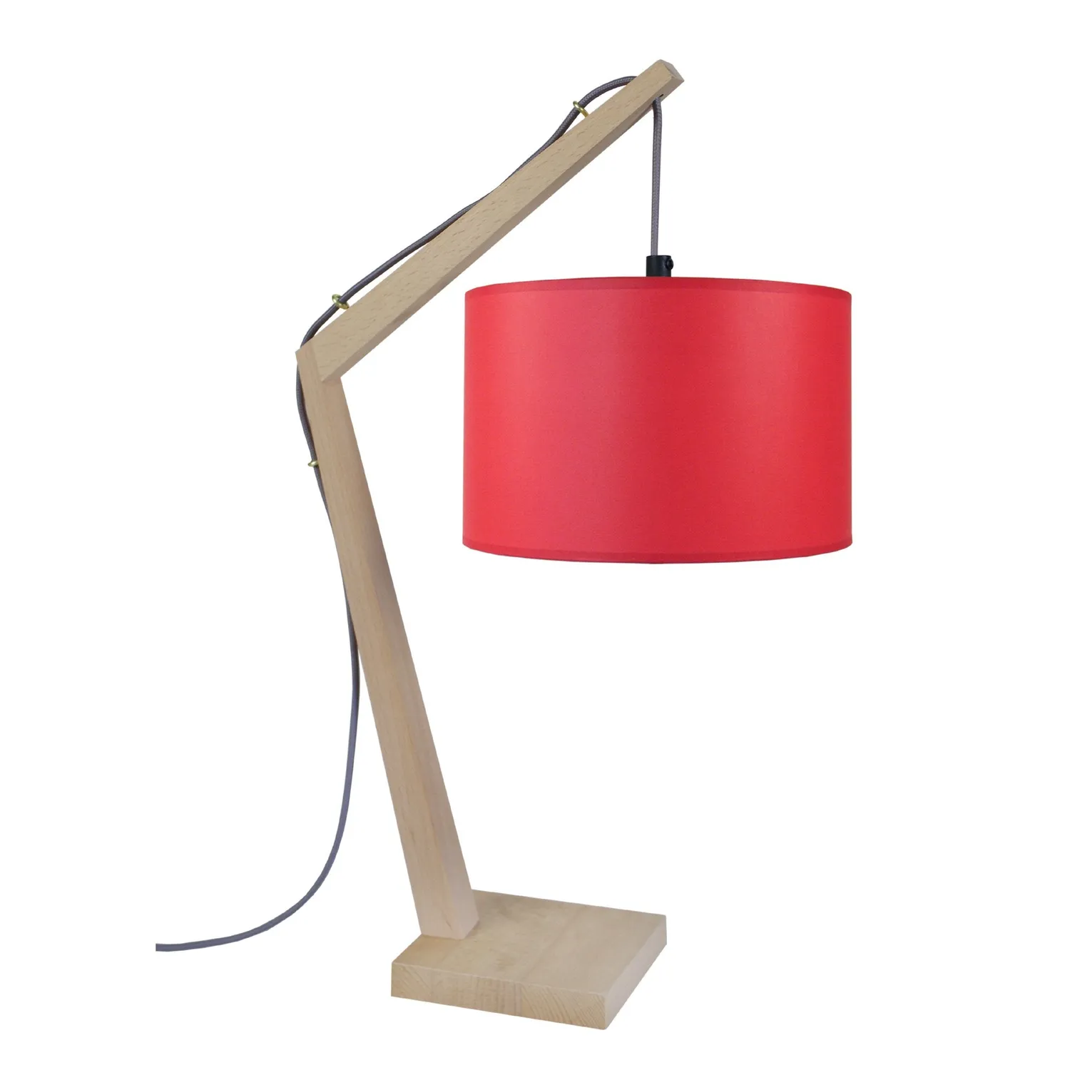 Tosel Kran lampada da tavolo legno naturale-ecrù 30x50