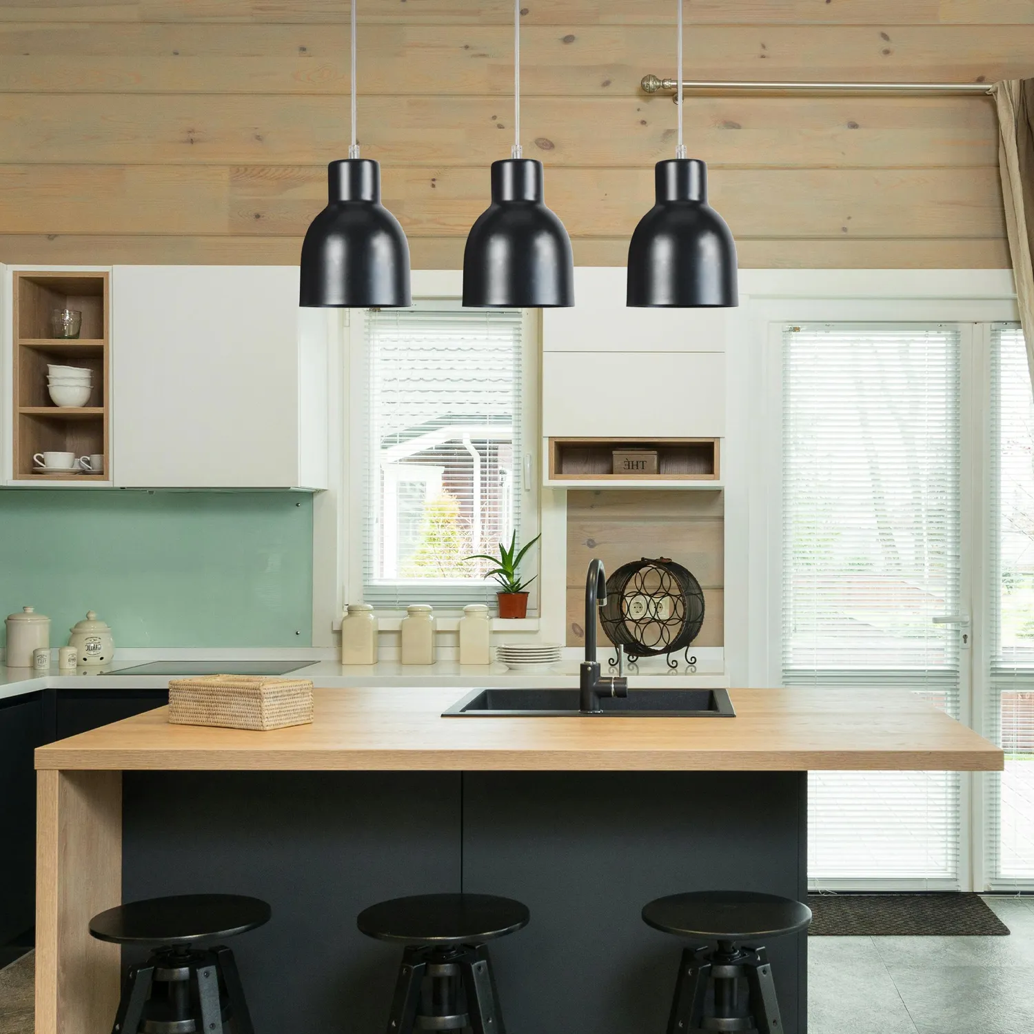 Tosel Carlson lampadario avorio 60x80 cm 3 luci