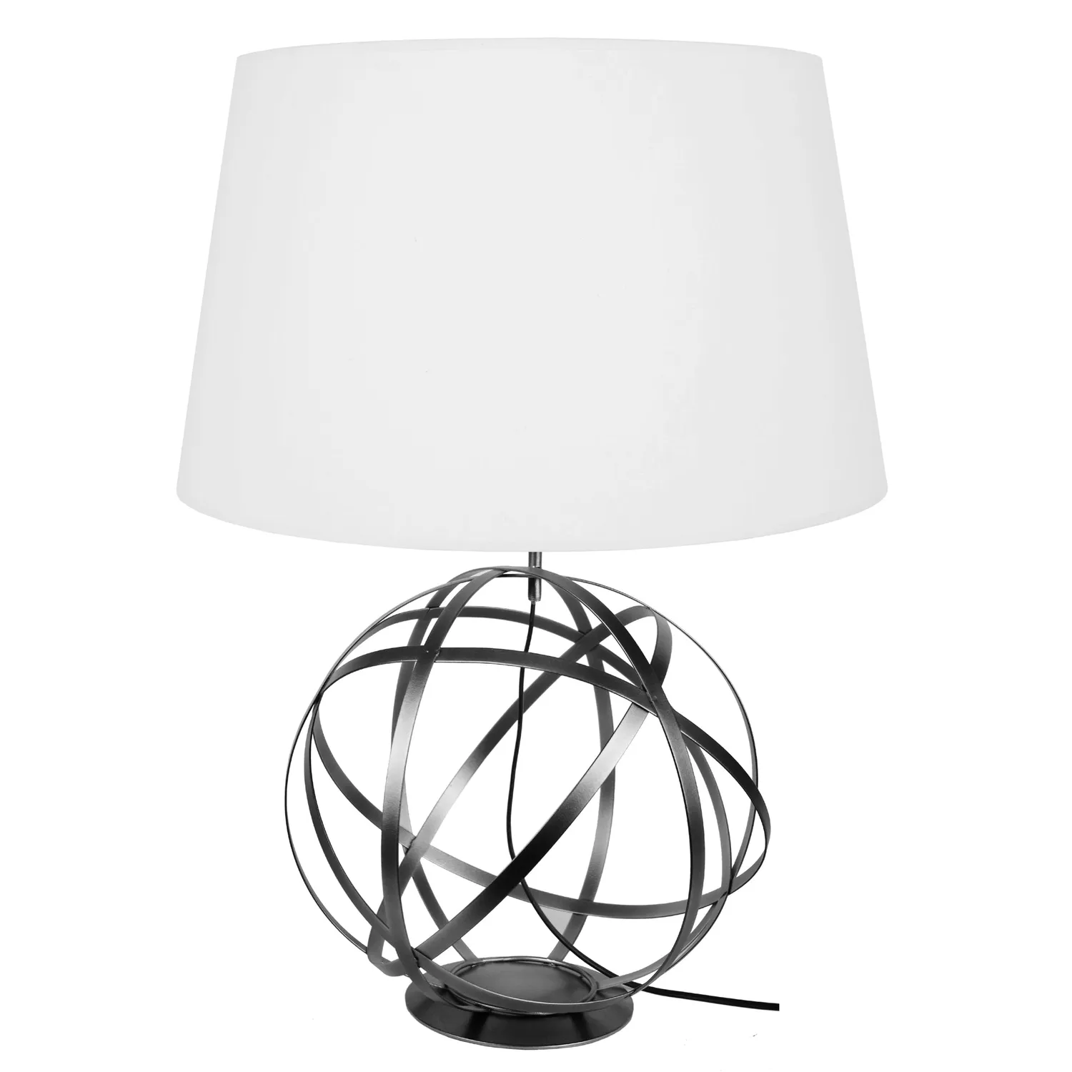 Tosel Globe Junon Lampada da Tavolo Nera 40x65 cm E27