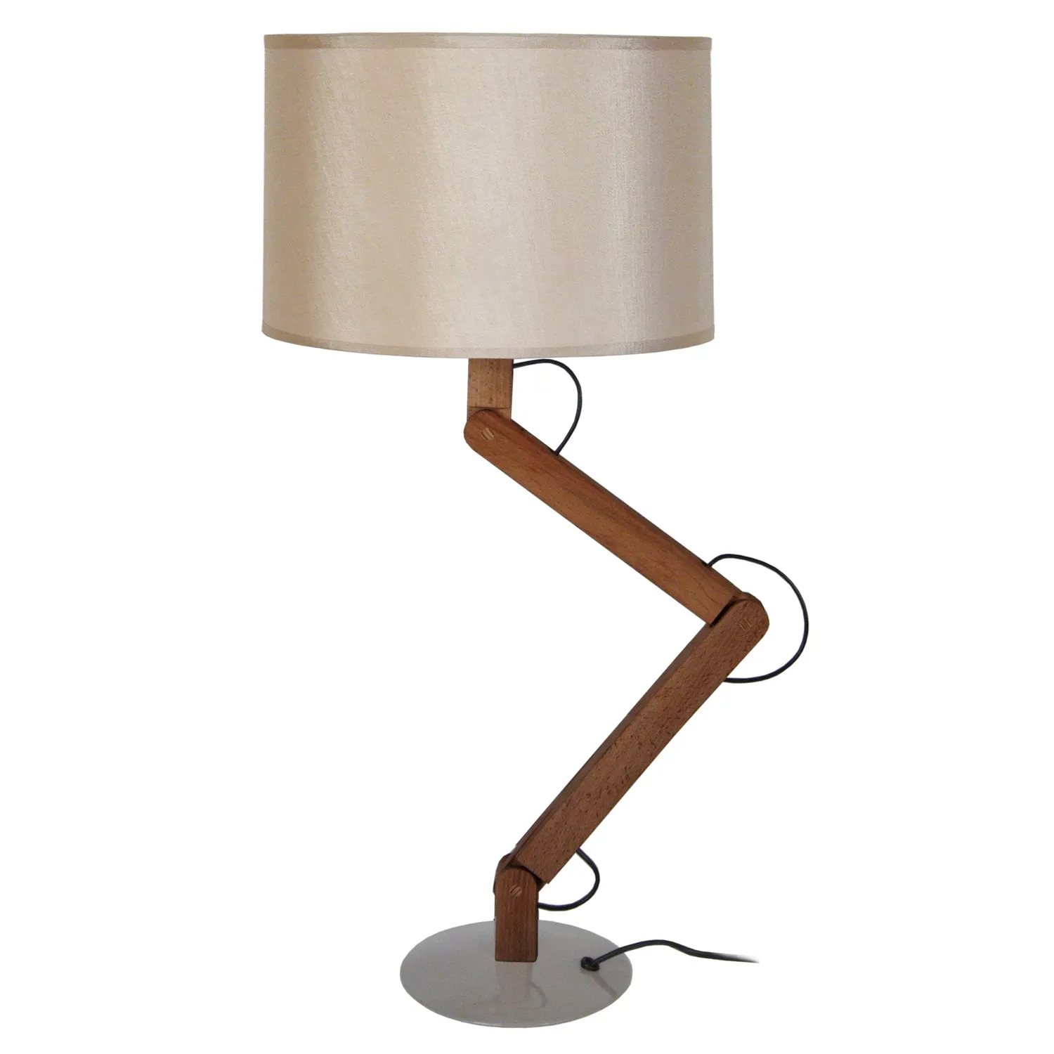 Tosel Geri lampada da tavolo naturale ecrù legno