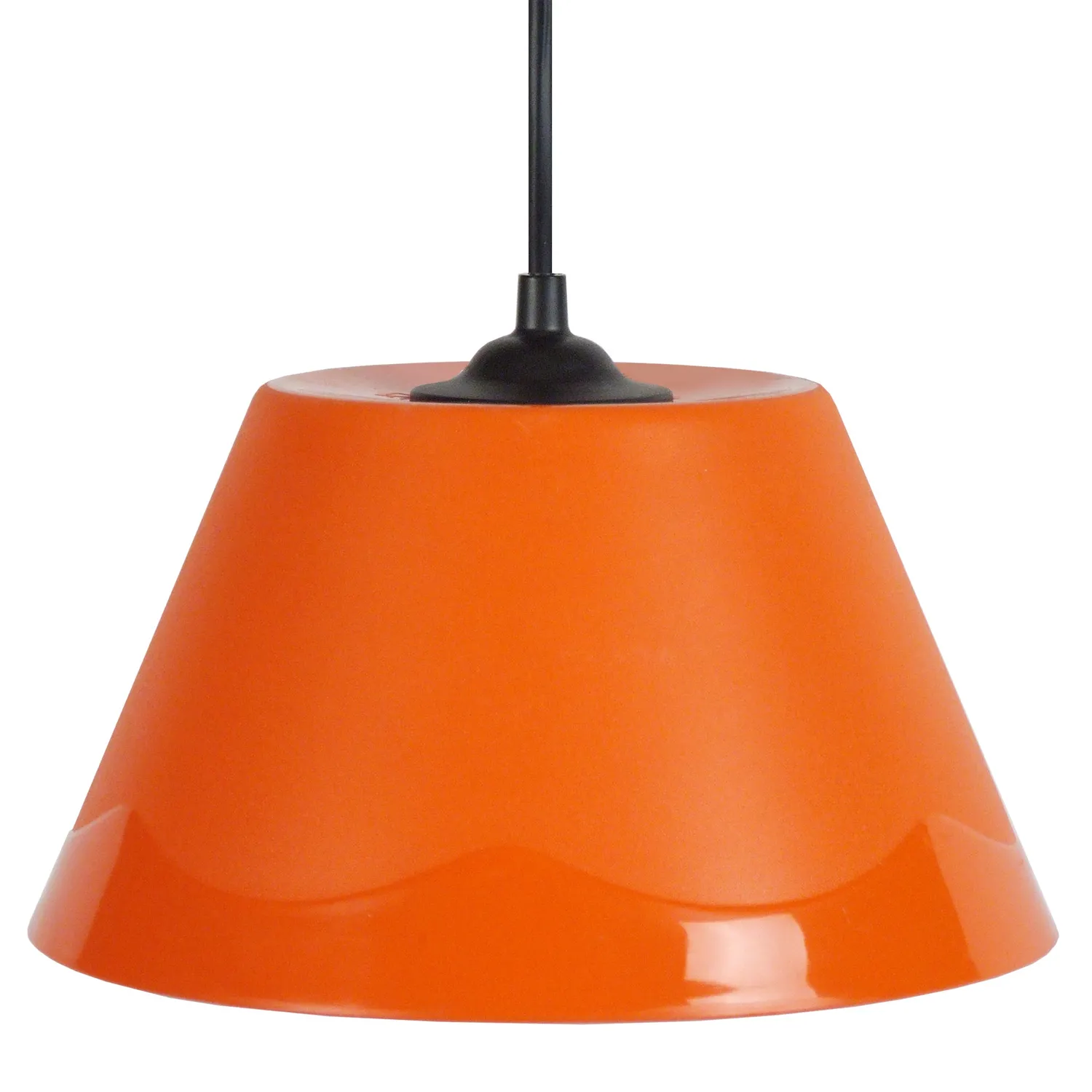 Tosel Polycone sospensione conica 22,5 cm bianca PVC E27