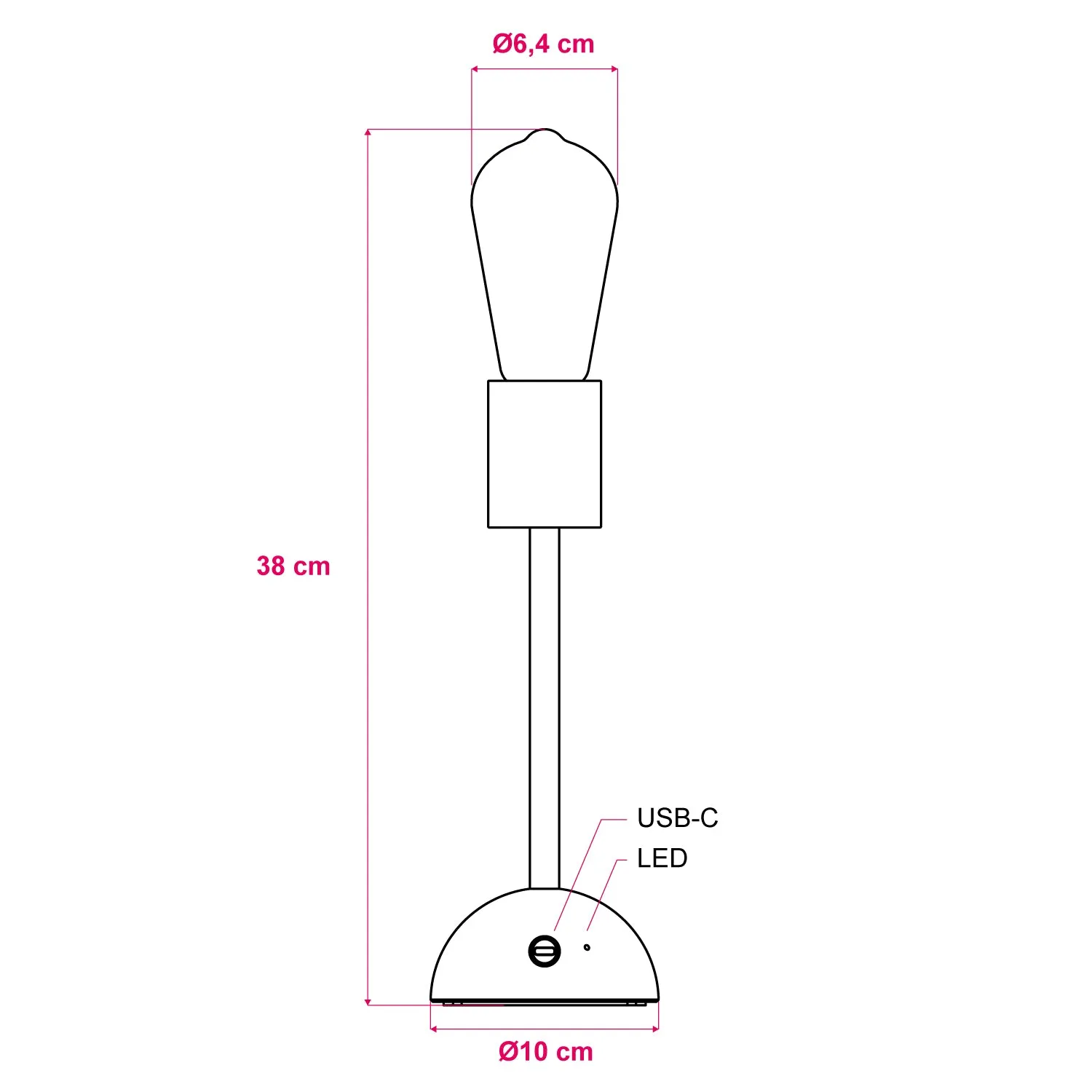 Creative Cables Cabless02 lampada portatile legno neutra Edison