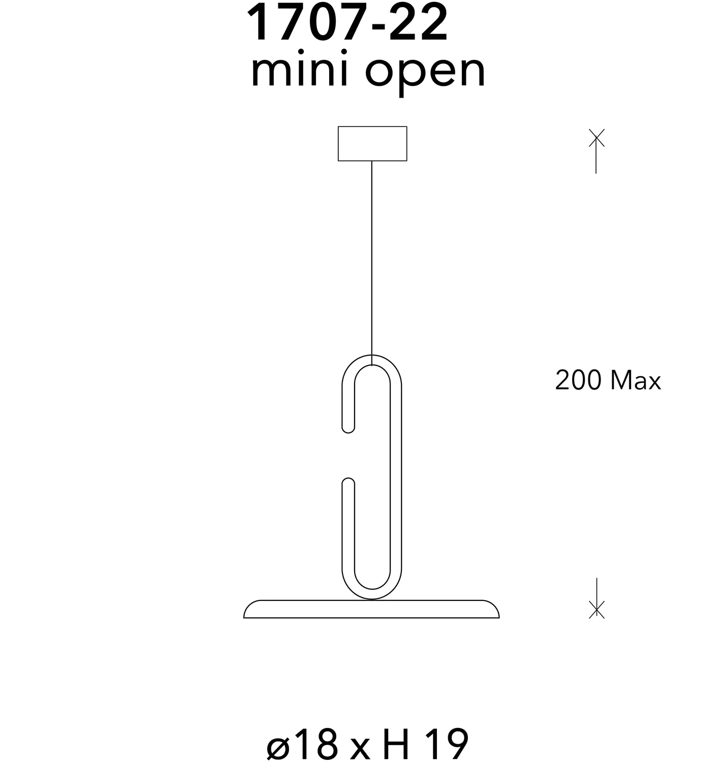 Penta Clip Mini sospensione bronzo/bianco LED 18 cm