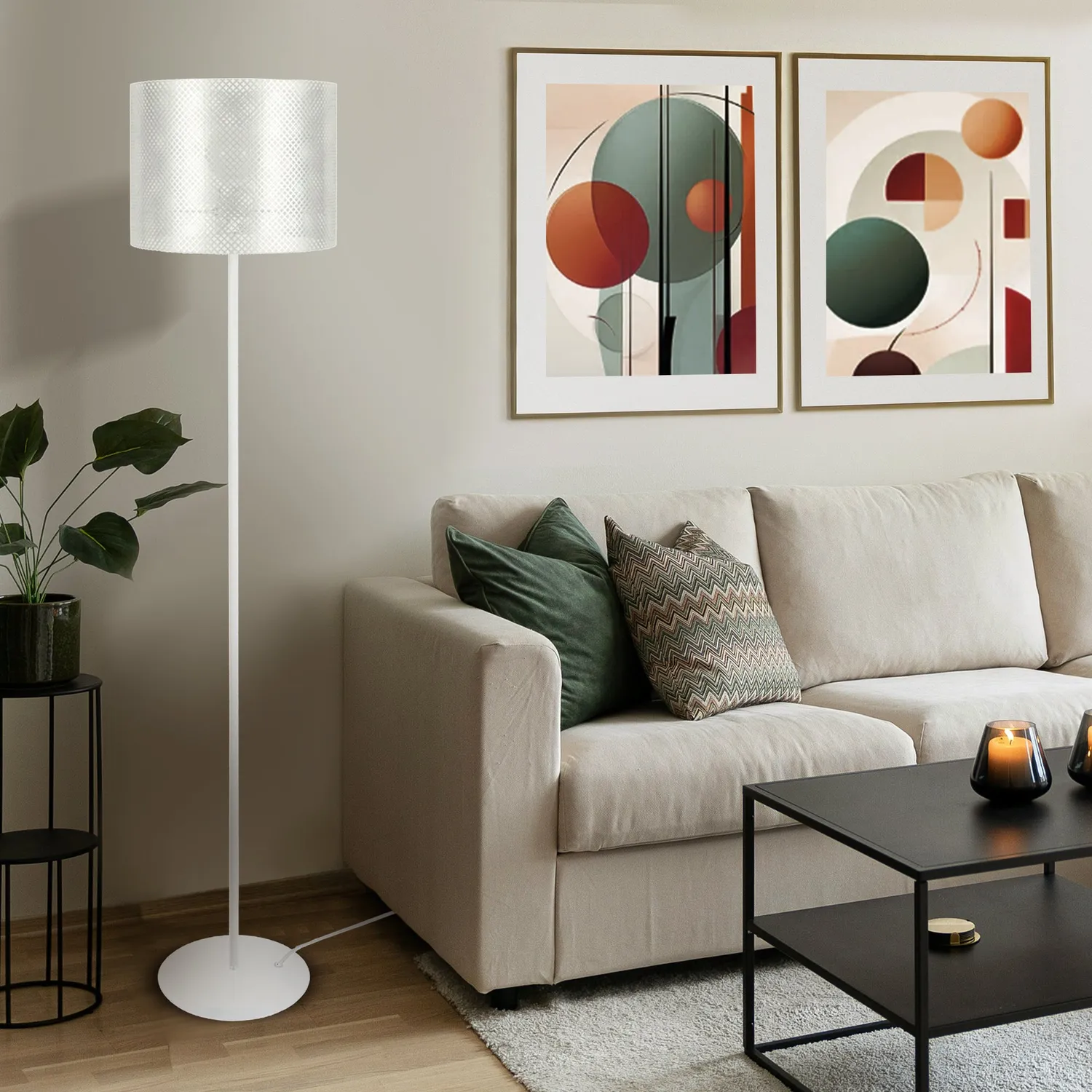 Tosel Cylindre Lacy piantana colonna metallo 30x170 cm