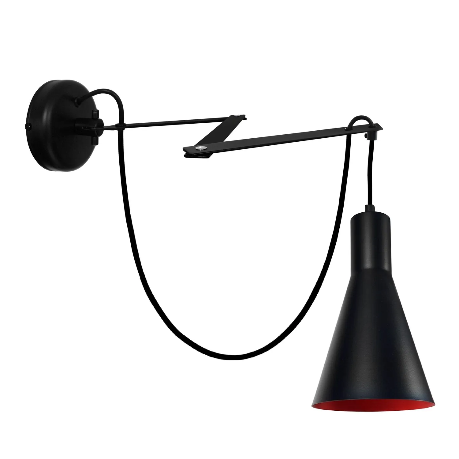 Tosel Krake applique metallo nero oro 20x70 cm E27
