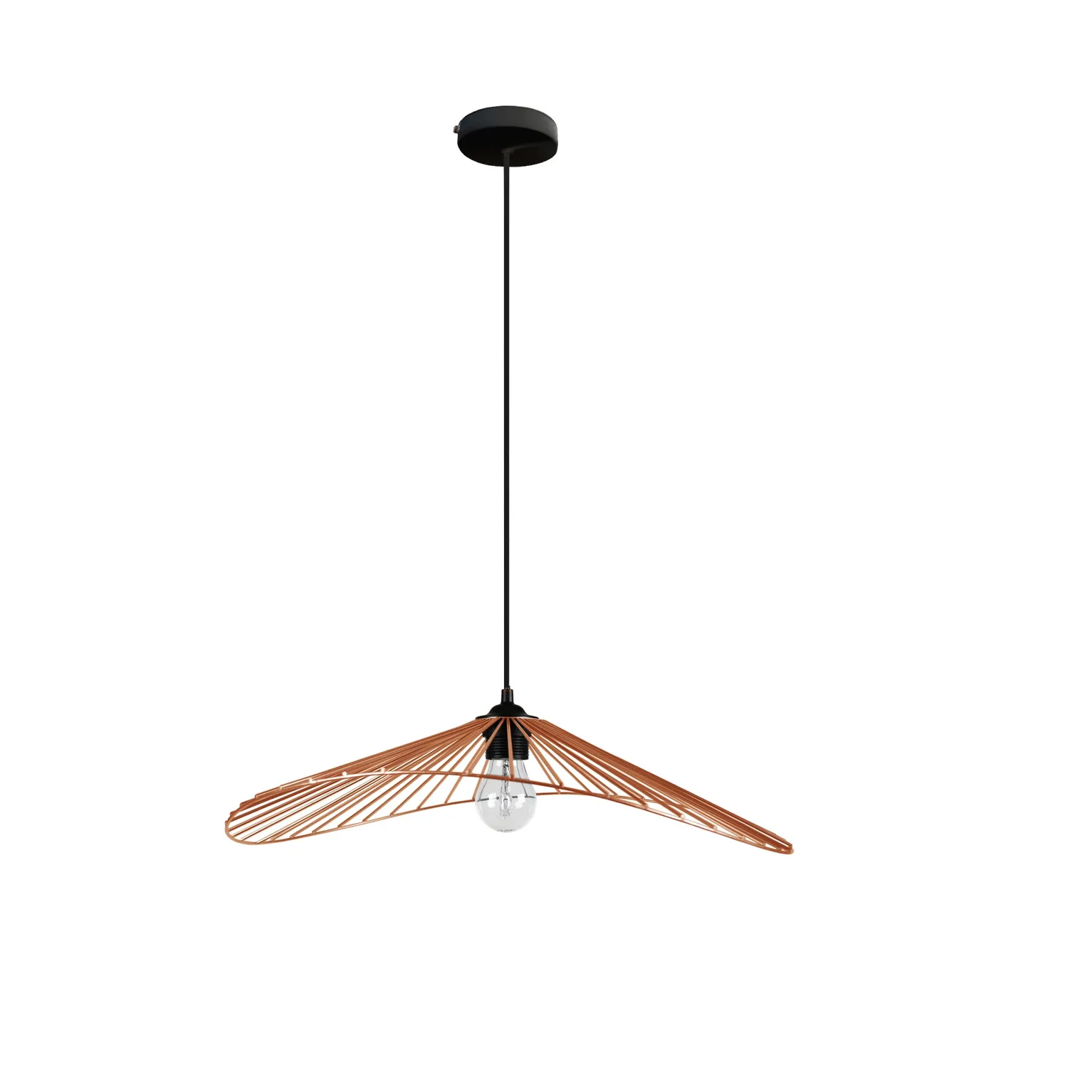 Tosel Lady sospensione bianca D44 cm metallo fili