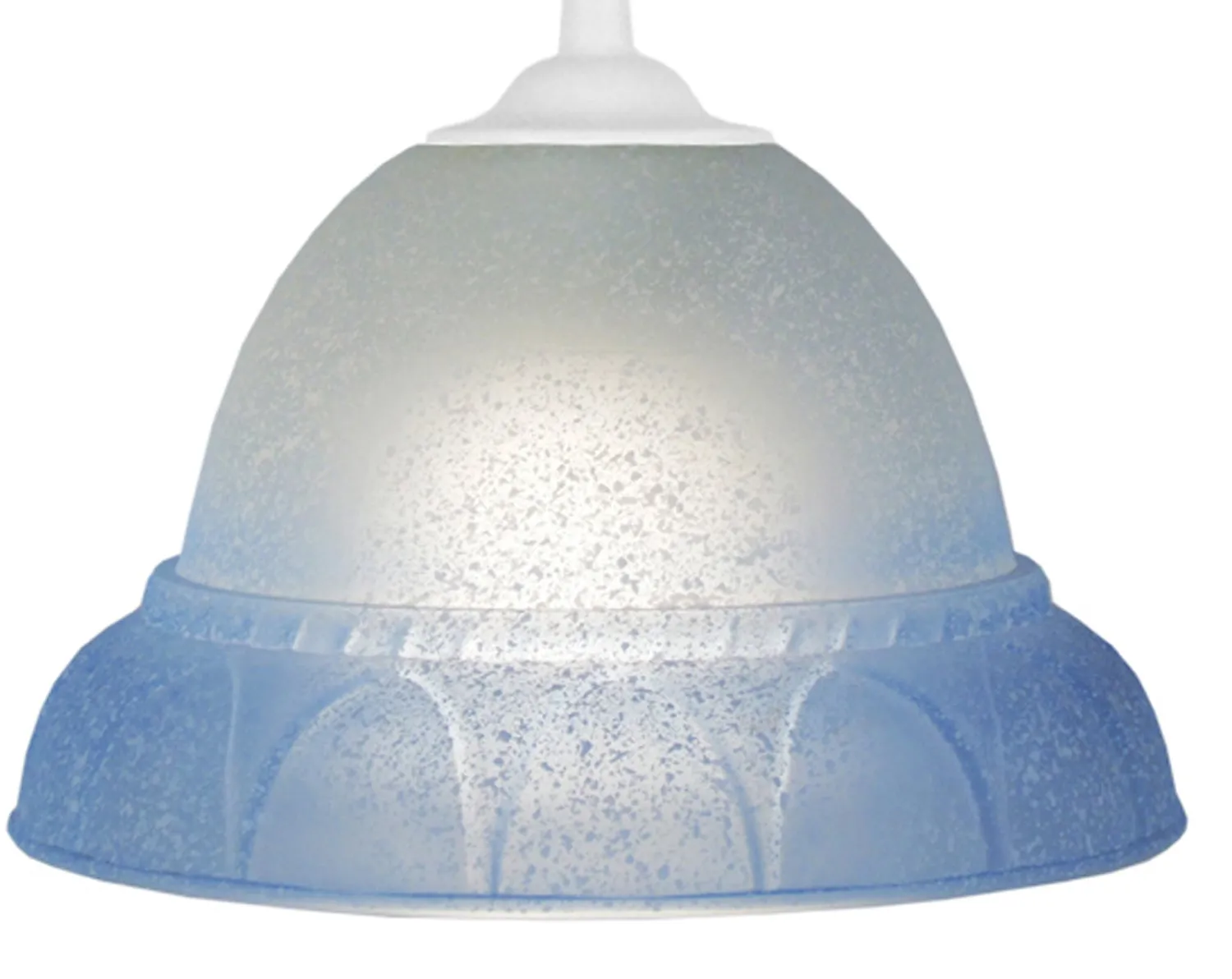 Tosel Dalila sospensione vetro turchese 20 cm E27