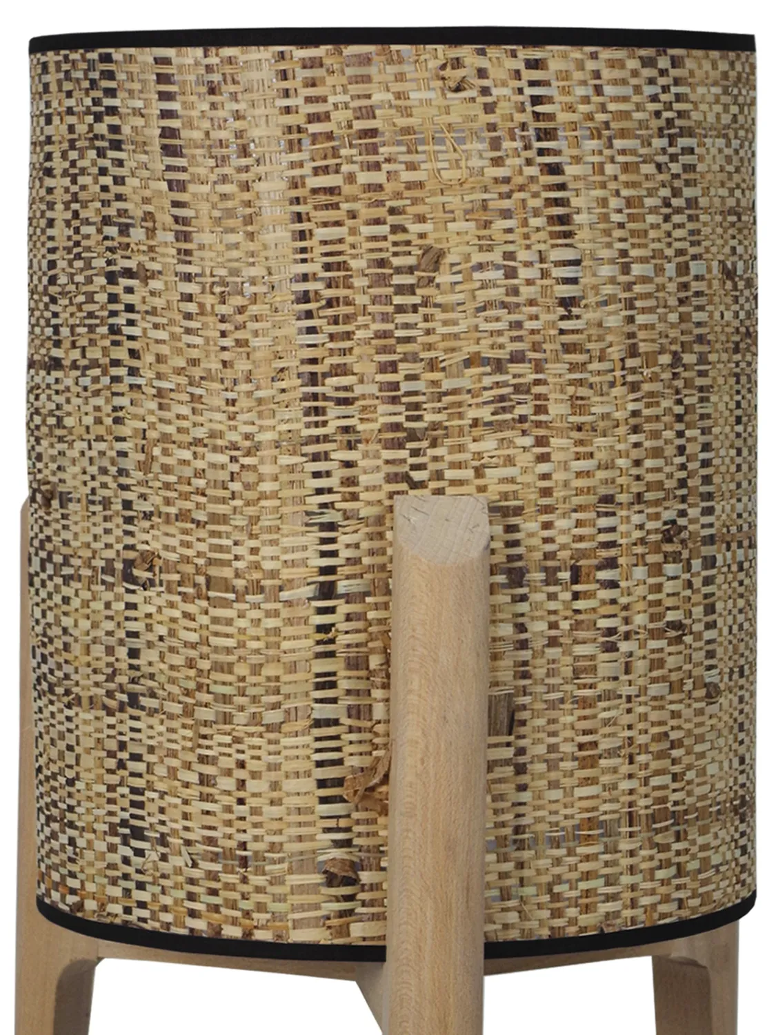 Tosel Pippint Large lampada da comodino treppiede bianco naturale