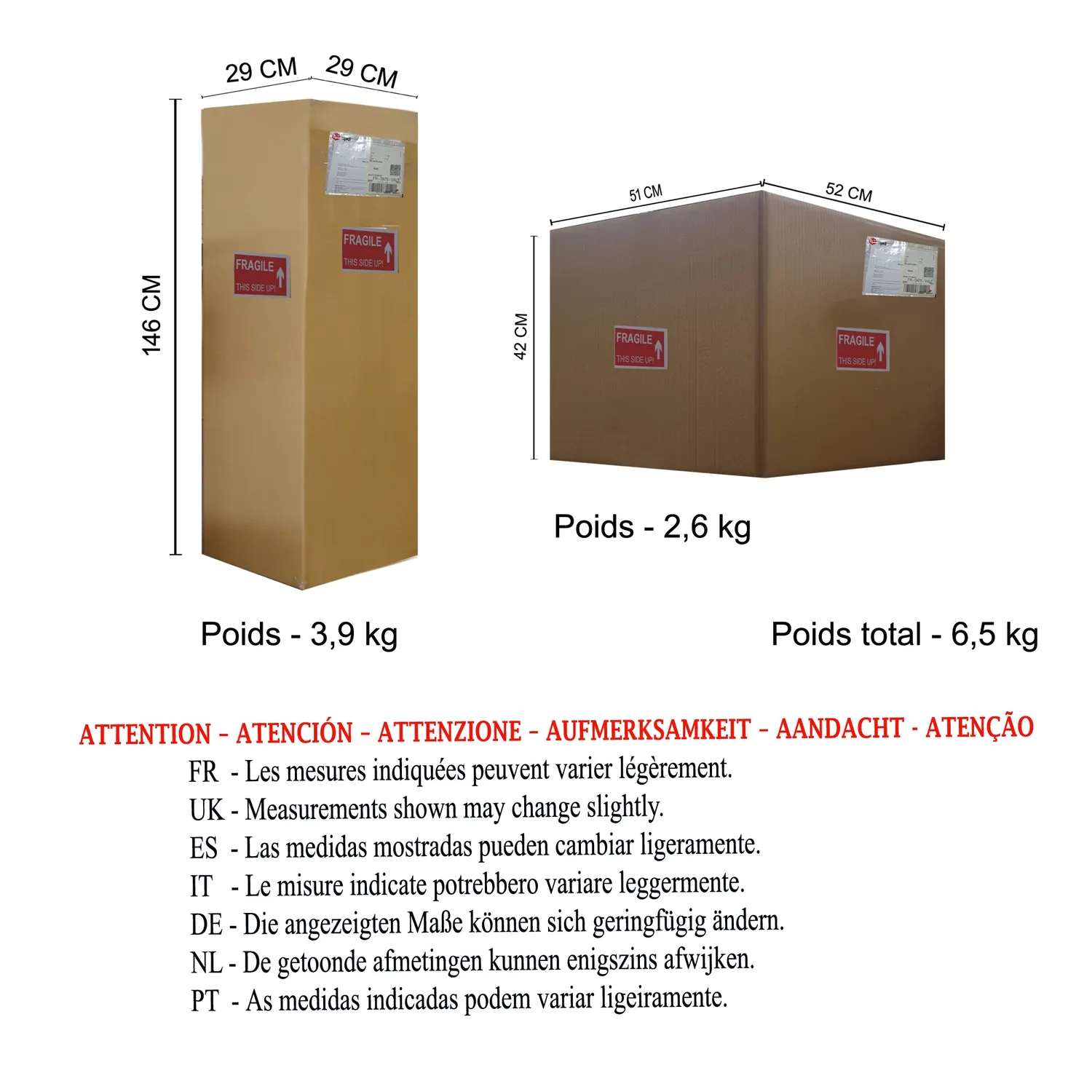 Tosel HOD piantana legno ecrù 50x156 cm