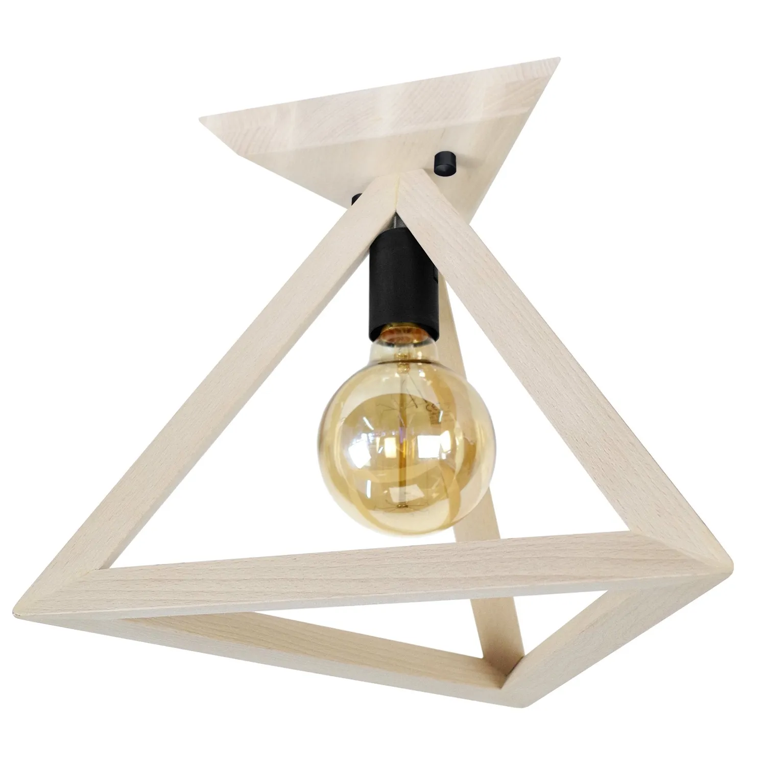 Tosel Tétraèdre plafoniera legno naturale 35x35 cm