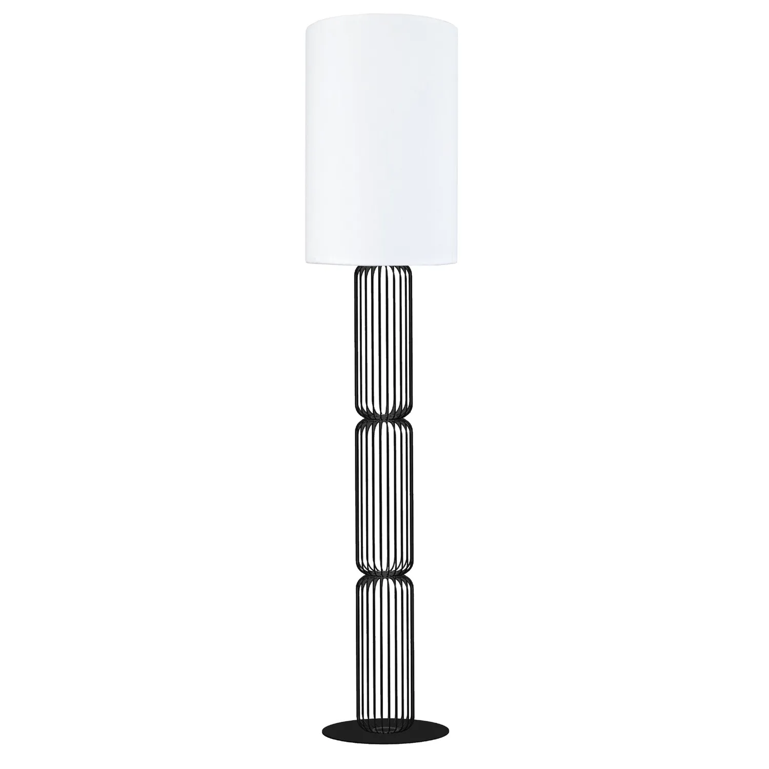 Tosel Lisburne piantana colonna tessuto bianca 30x155cm E27