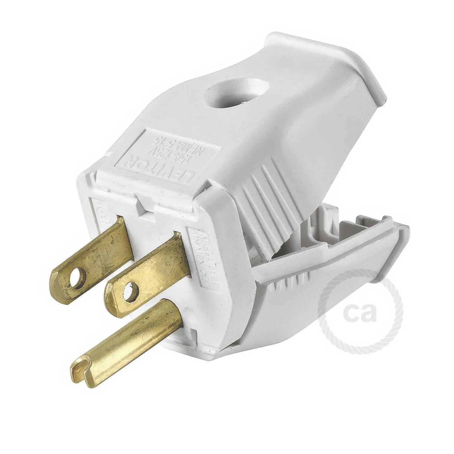 Creative Cables spina americana 3 poli bianca NEMA 5-15P