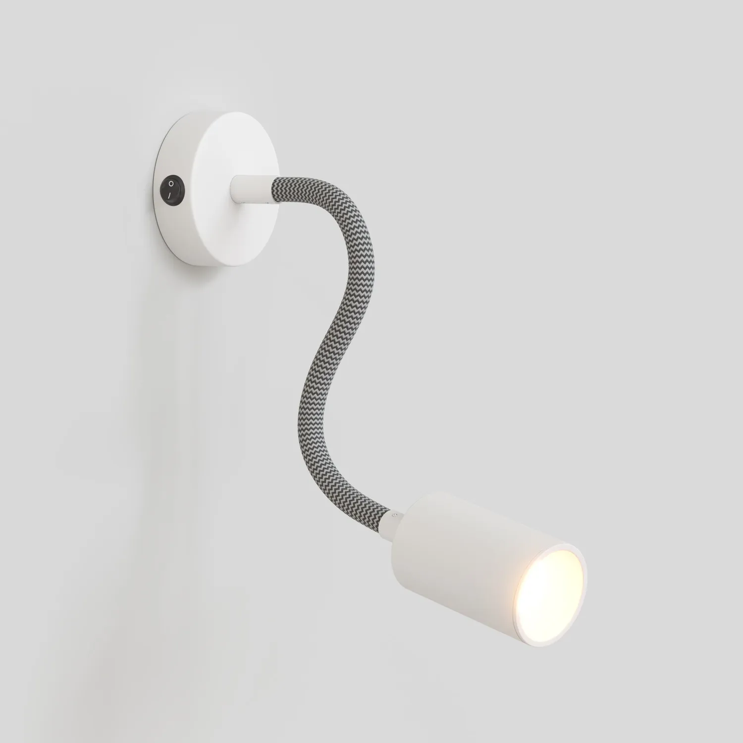 Creative Cables Bispot Flex 30 applique bianco opaco con lampadina