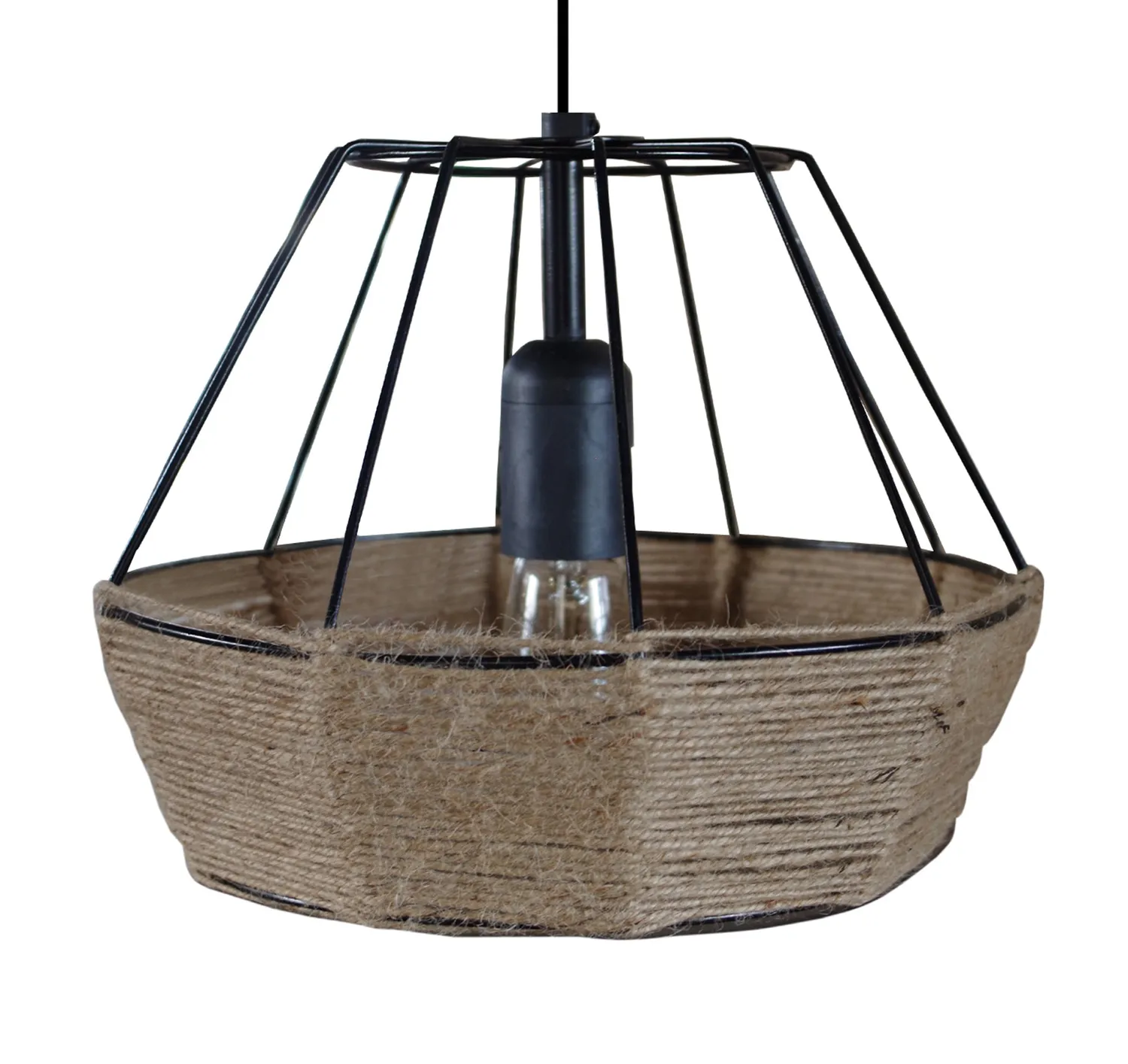 Tosel Evita sospensione corda naturale 100 cm E27