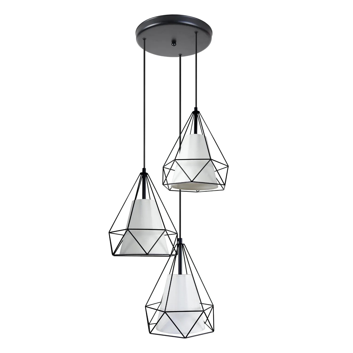 Tosel Gallipoli lampadario tessuto nero 40x100 cm E14
