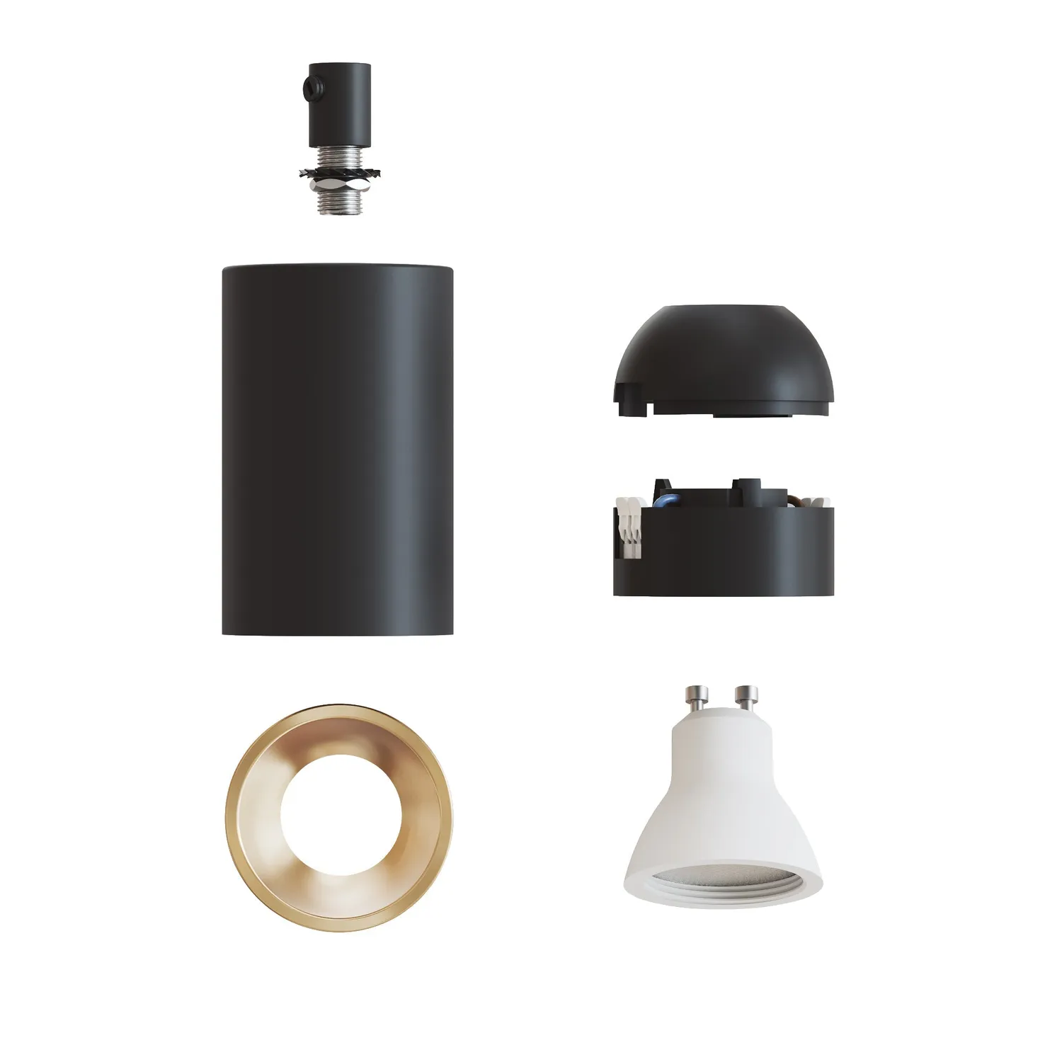 Creative Cables Bispot Spot GU10 Nero Bronzo con Lampadina