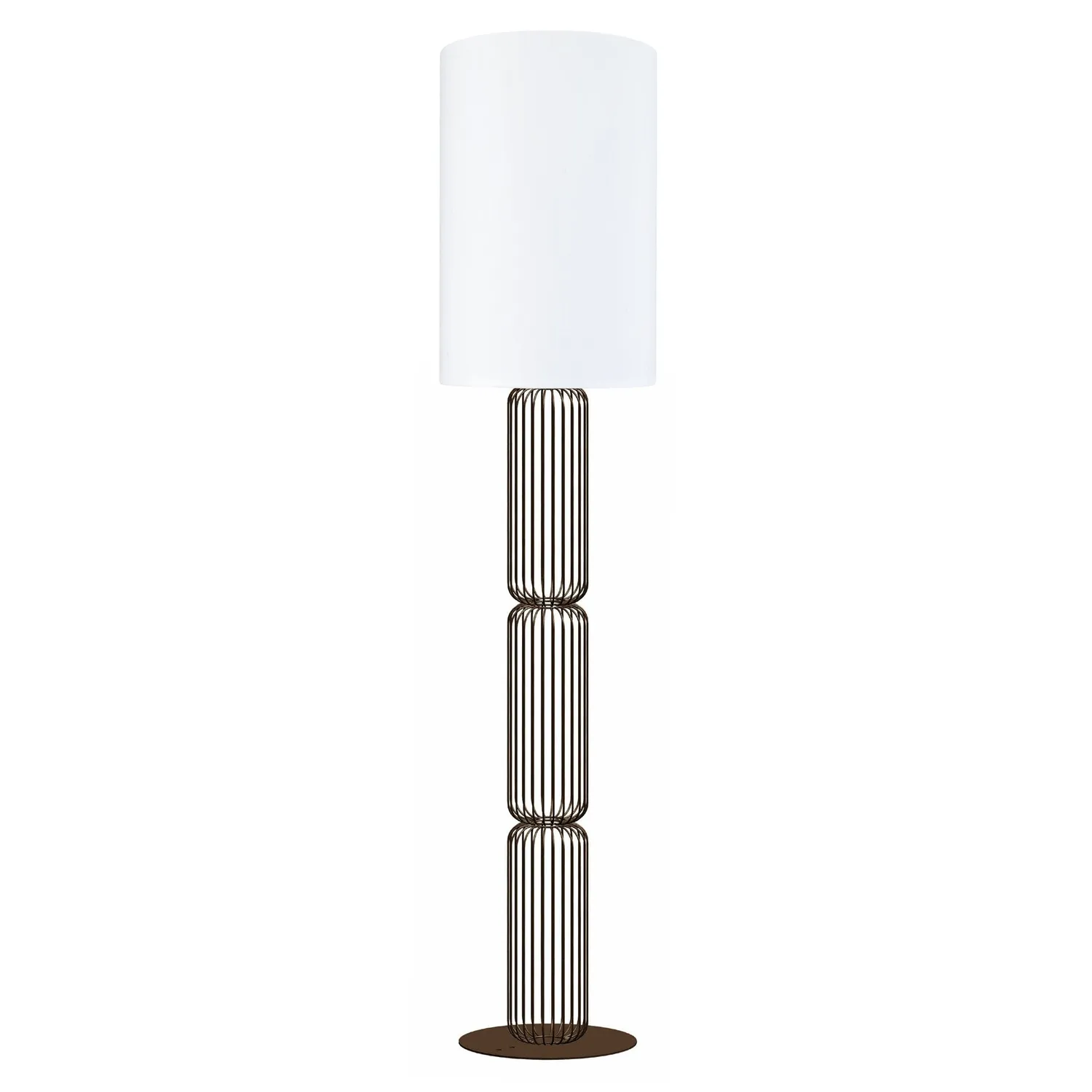 Tosel Lisburne piantana colonna tessuto bianca 30x155cm E27