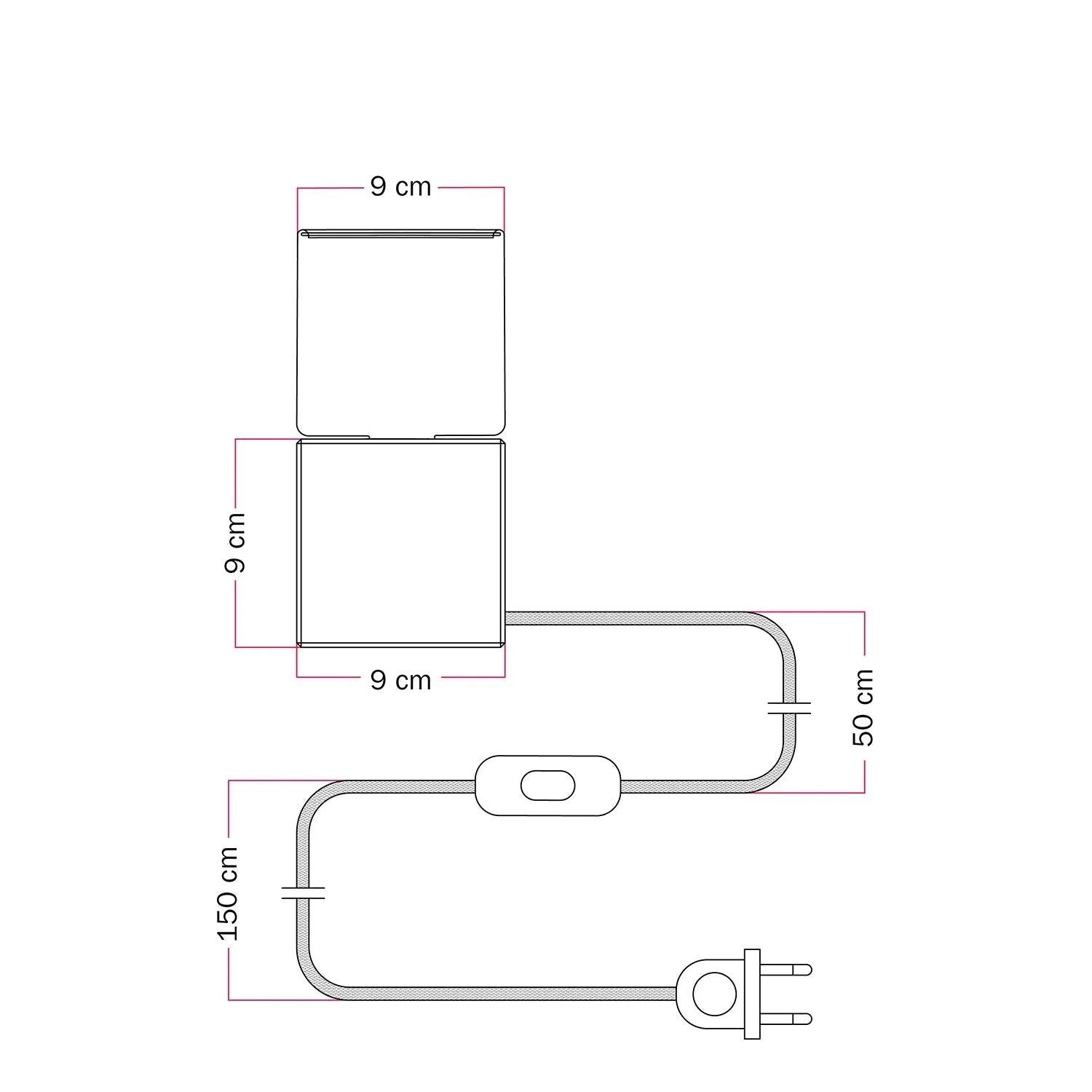 Creative Cables Cubetto lampada tavolo PosterLad Ghost