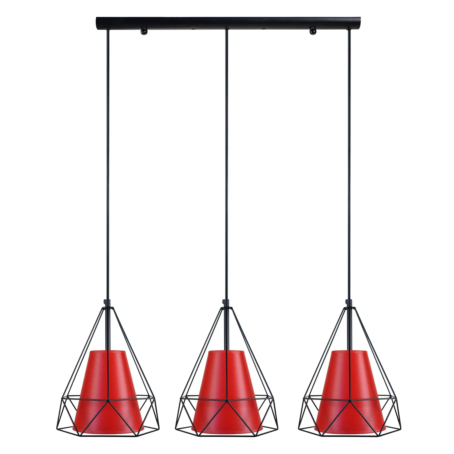Tosel Gallipoli lampadario barra nero bianco 3 luci E14