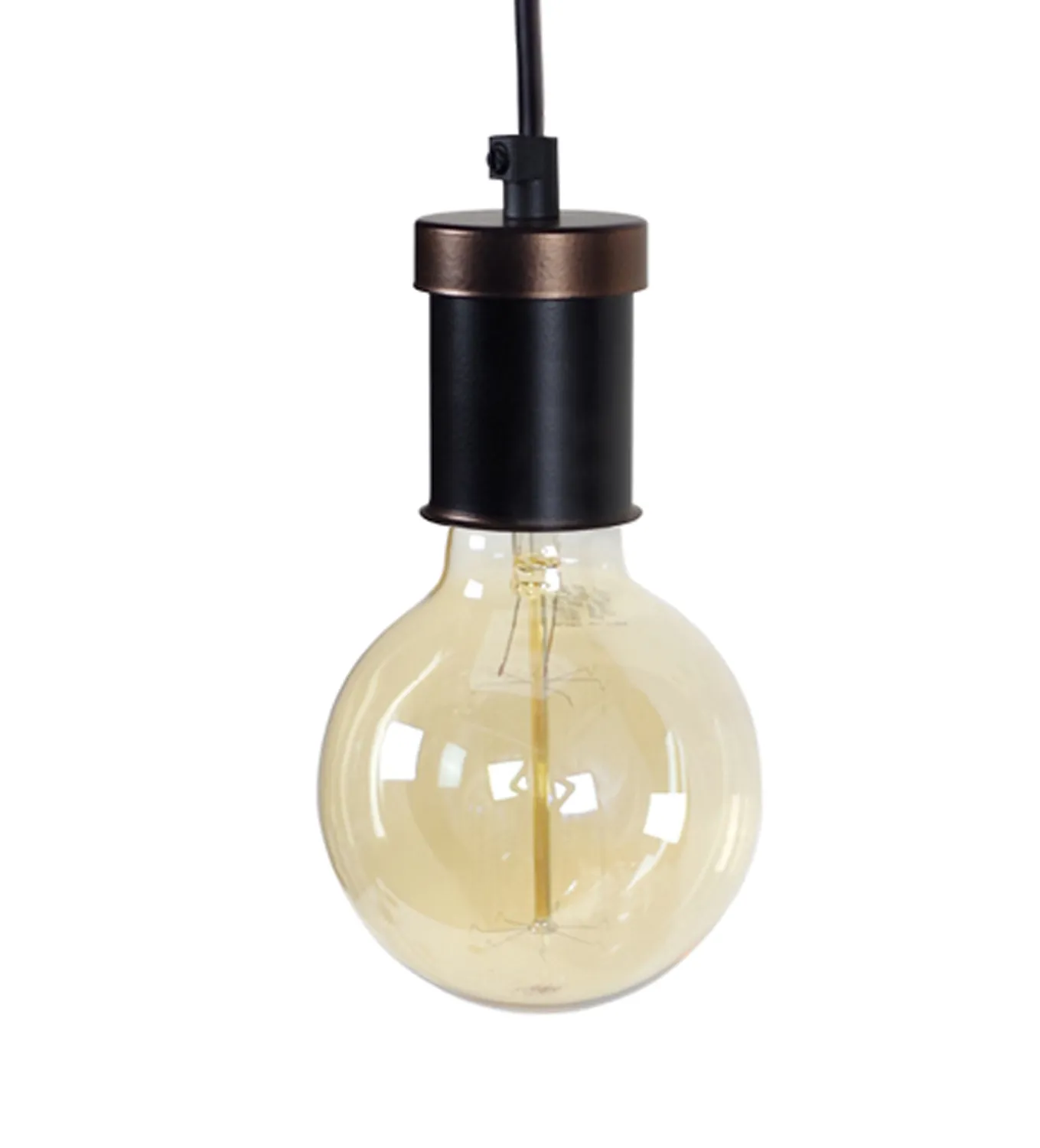 Tosel Krake lampadario 6 luci nero bronzo