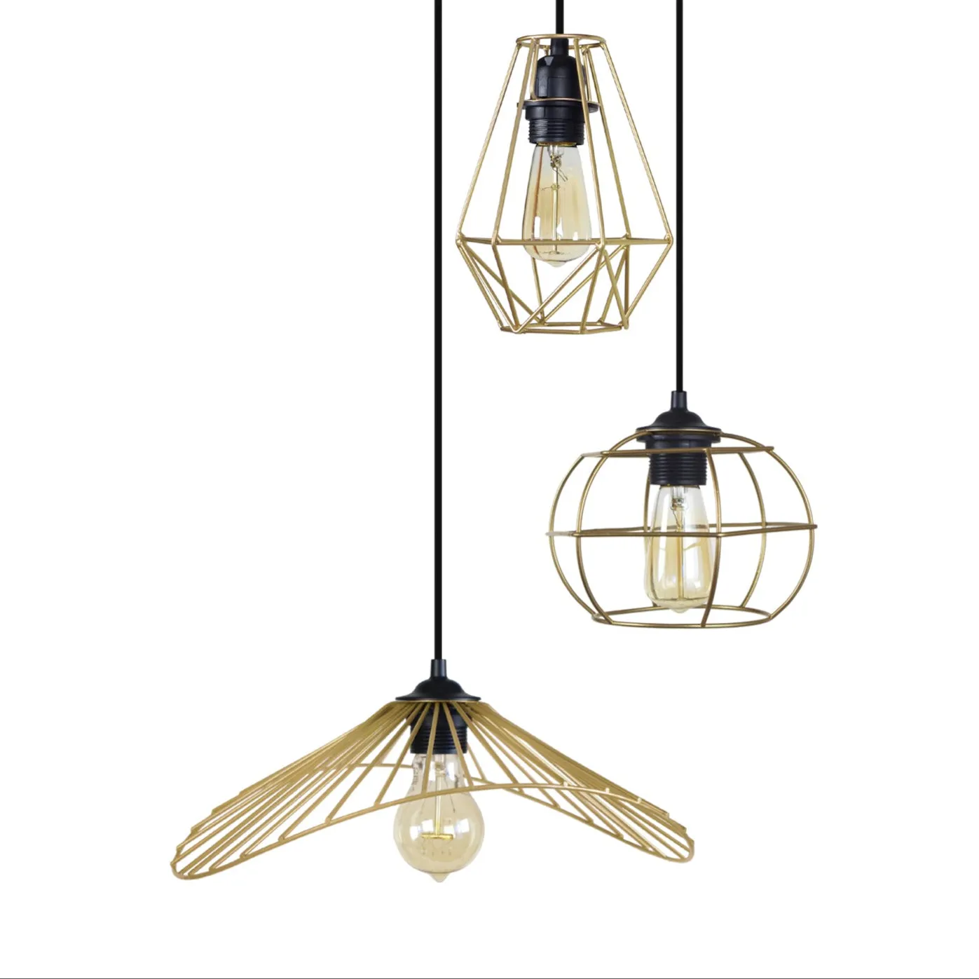 Tosel Asolo Lady Ufo lampadario 45 cm bianco metallo