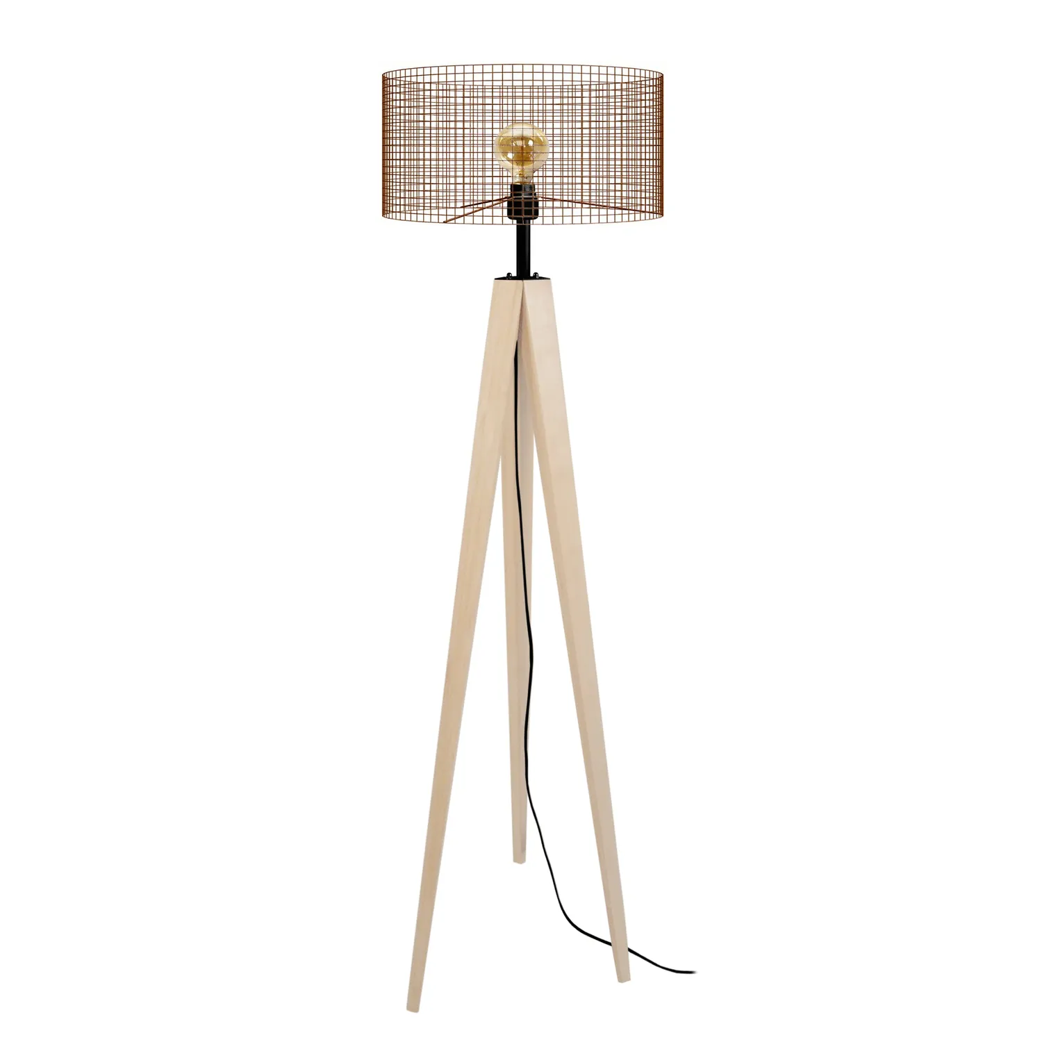 Tosel Noiron piantana 45x160cm legno E27