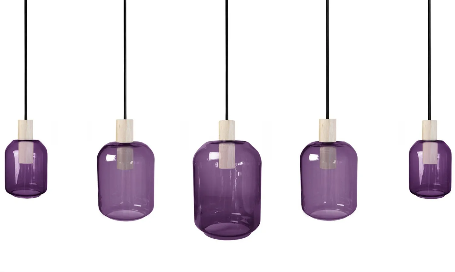 Tosel Svalbard Small lampadario vetro trasparente