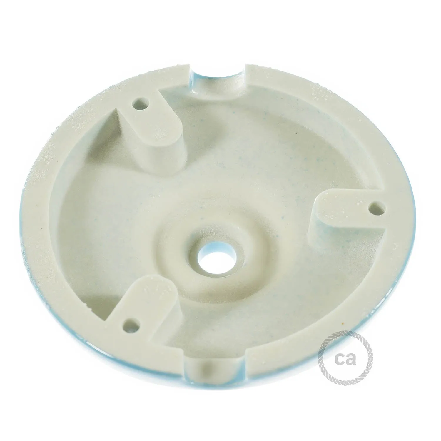 Creative Cables rosone soffitto porcellana azzurro 10,5 cm