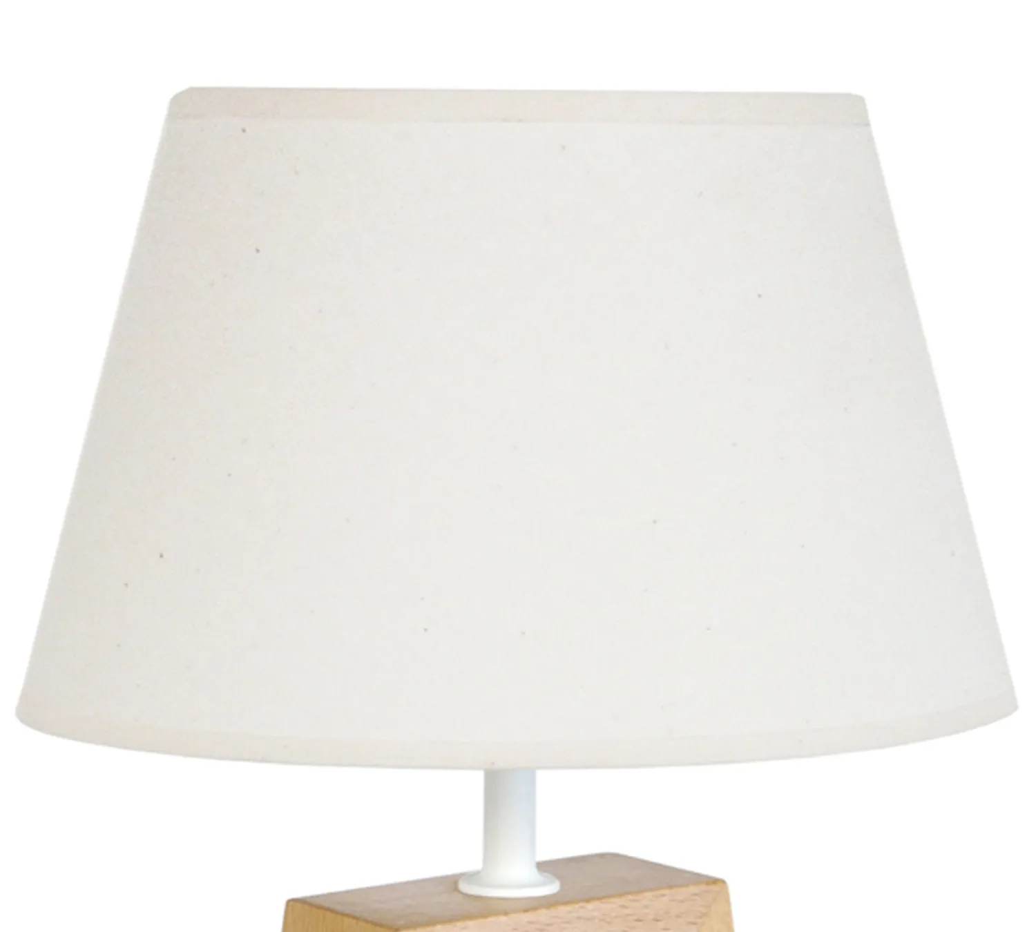 Tosel Mikelli lampada da tavolo legno triangolare ecru