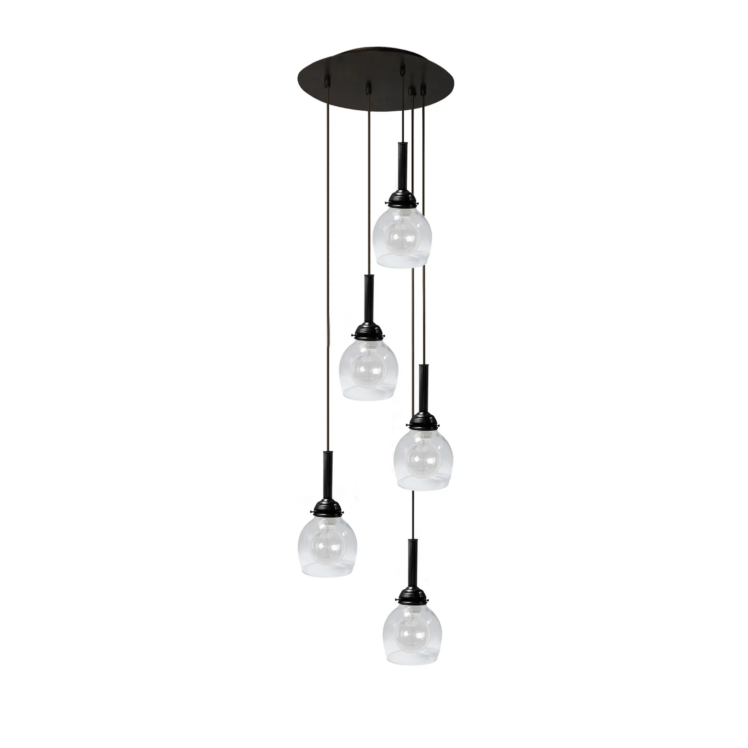 Tosel Bergen lampadario vetro bianco 15x100 cm E27