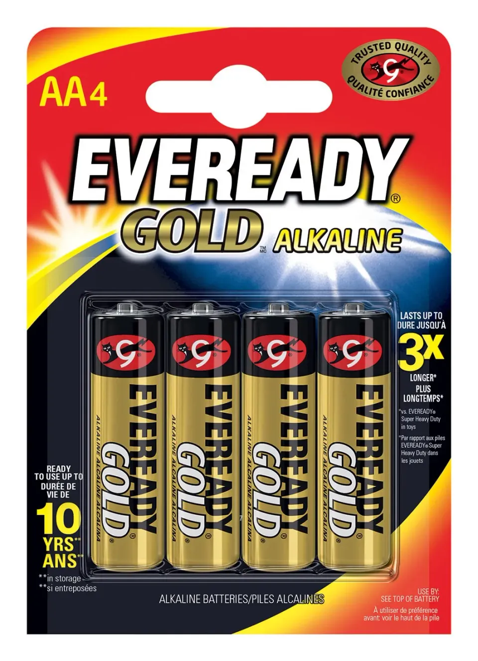 Eveready Gold AA pile alcaline stilo 4 pezzi