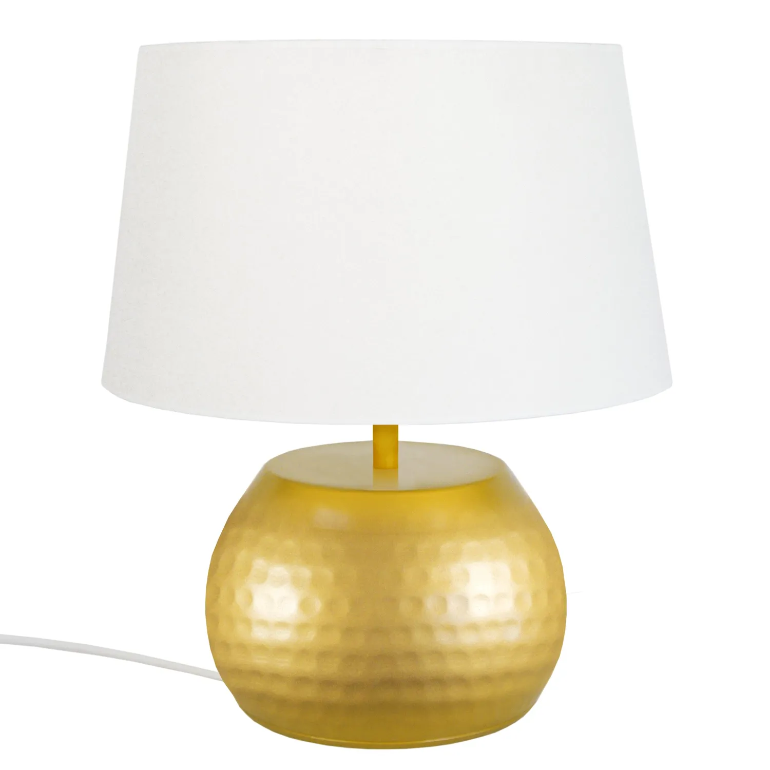 Tosel Bangalore lampada da tavolo sfera cromo bianco 47 cm