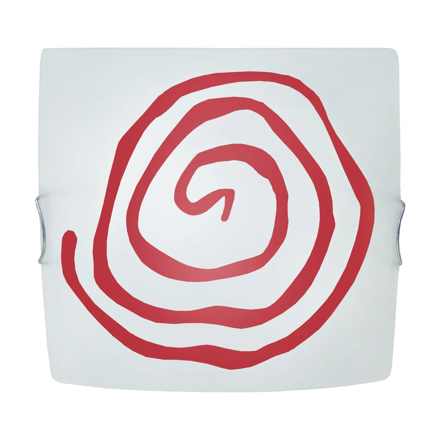 Tosel Mae Vagues plafoniera quadrata ambra 30 cm vetro
