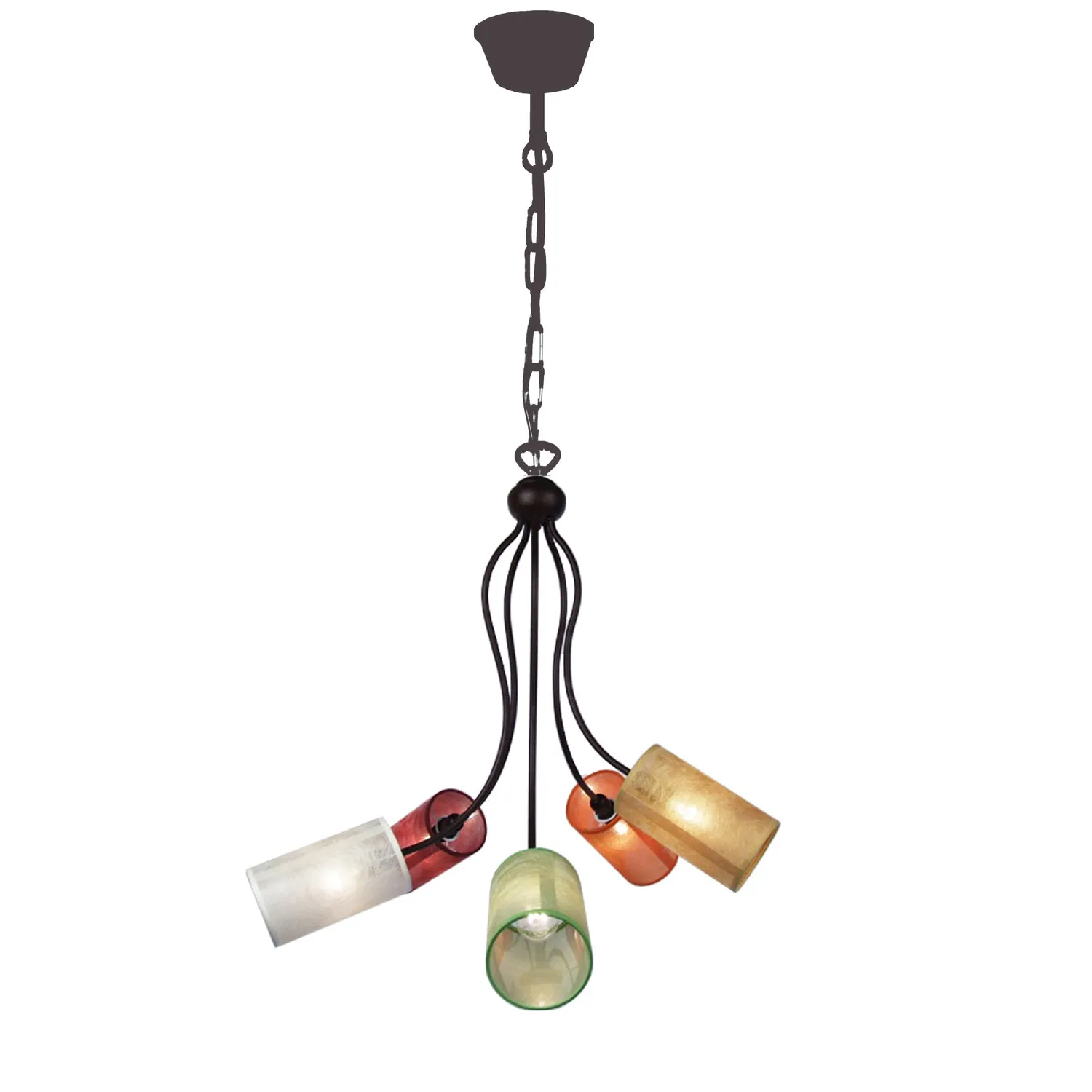 Tosel Avignon lampadario bracci marrone multicolore 60 cm