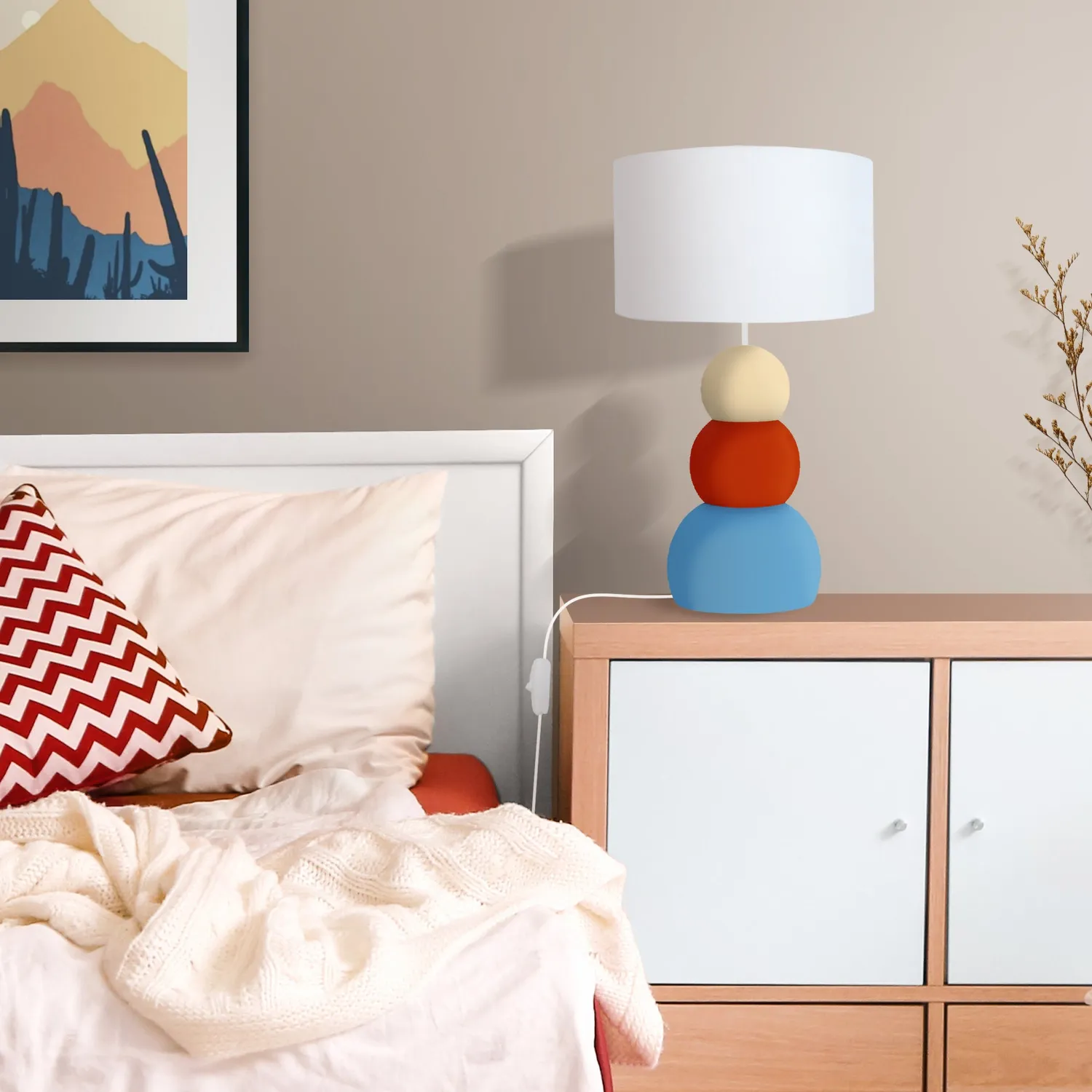 Tosel Petite Milla lampada da tavolo arancione E14 16x31 cm