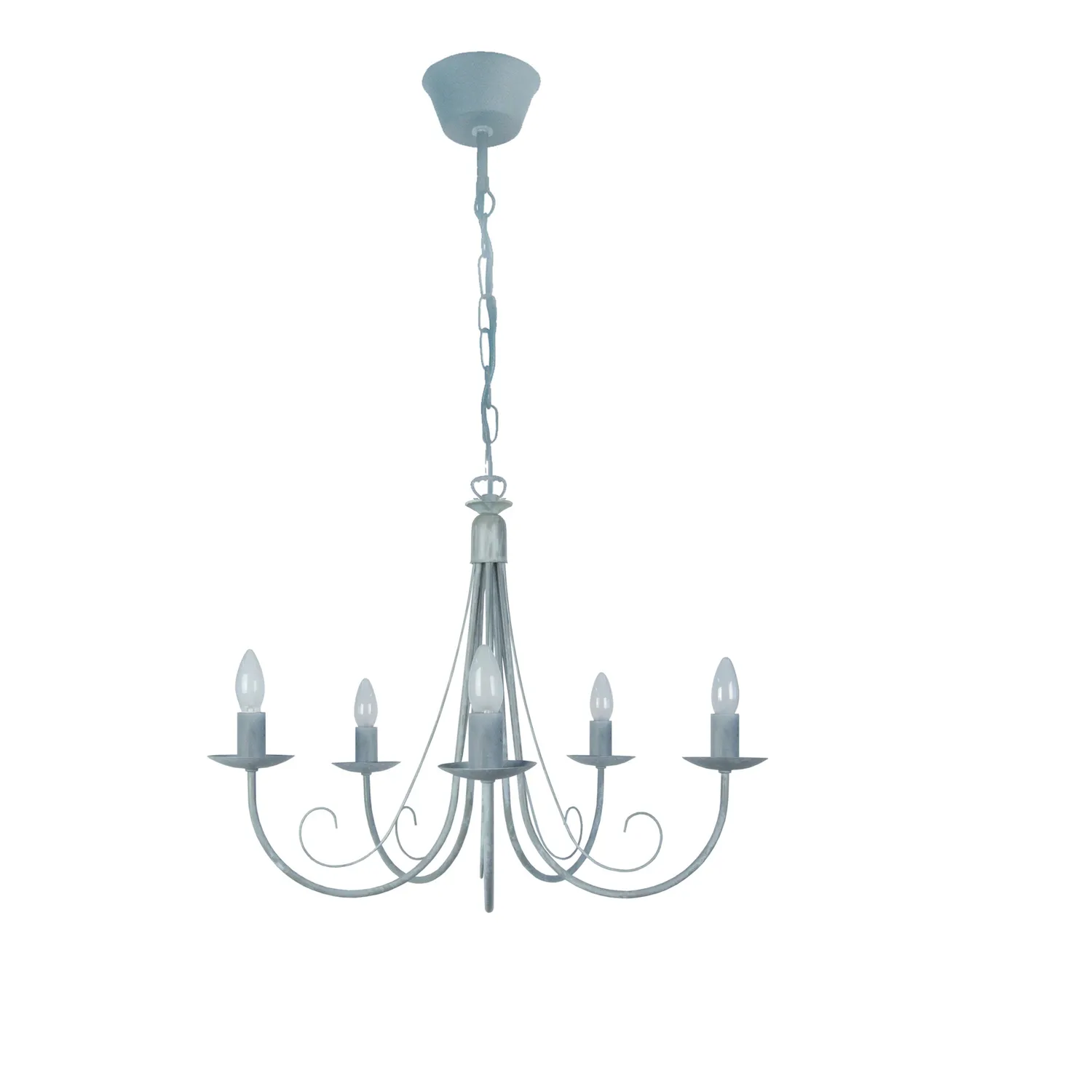 Tosel Côte d'Ivoire lampadario metallo taupe 60x80 cm
