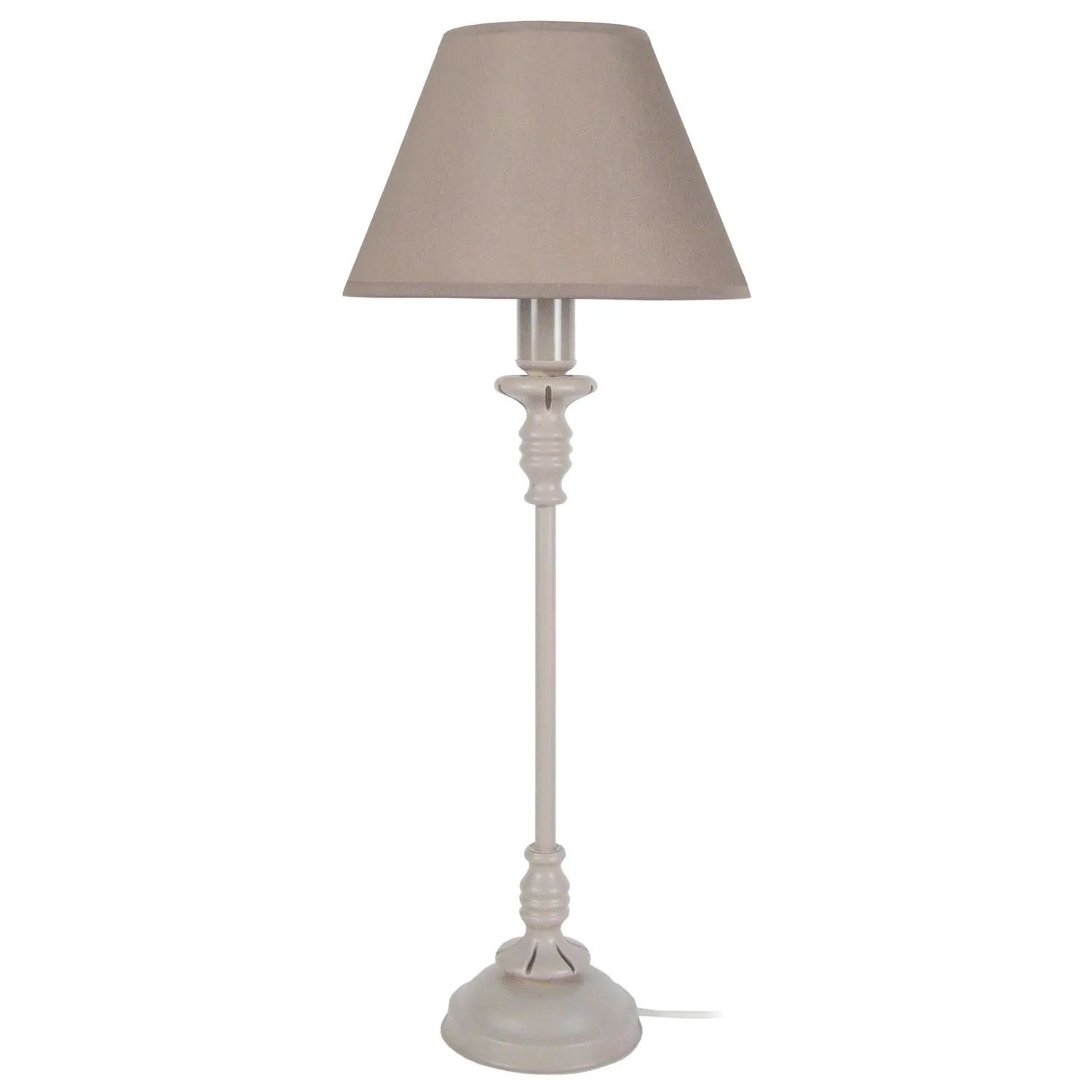 Tosel EVRY lampada tavolo bianca ecru 22x62 cm tessuto