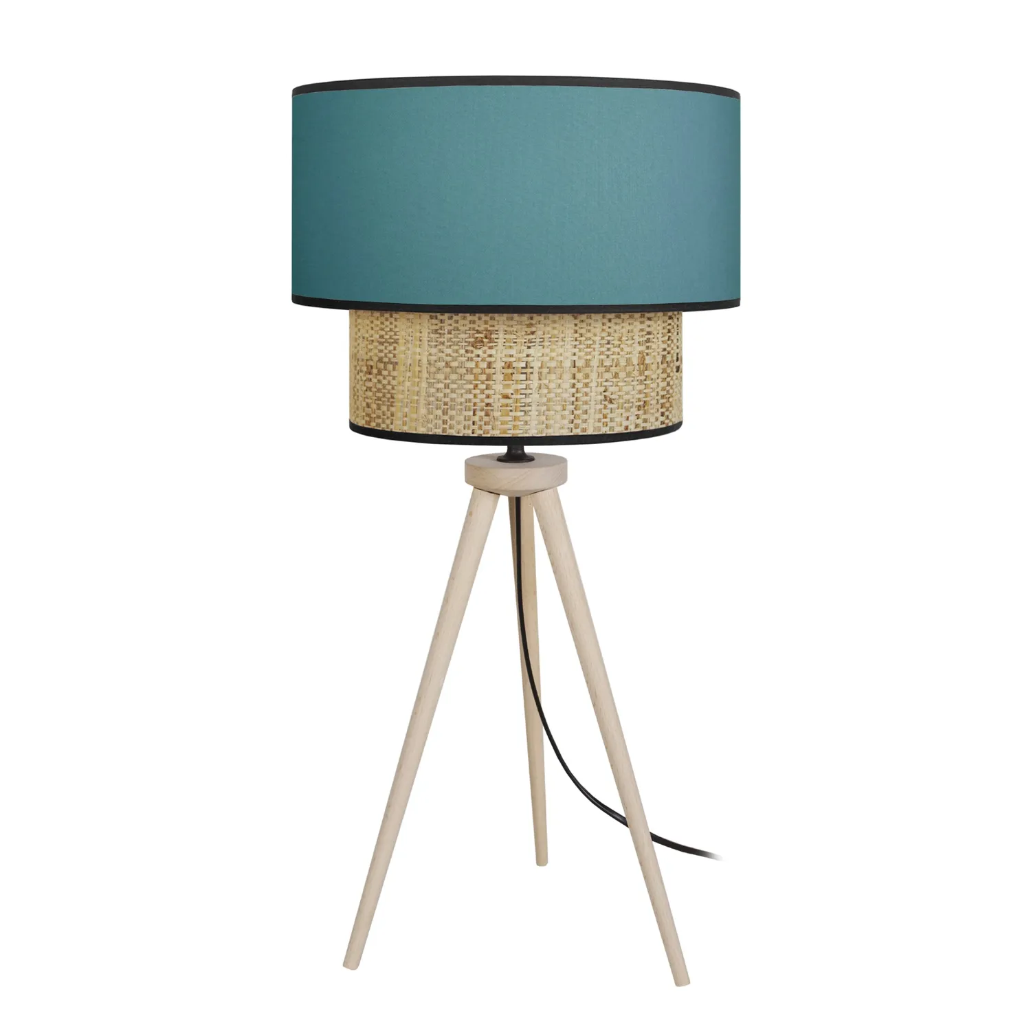 Tosel Cochin T lampada tavolo treppiede naturale crema 50 cm