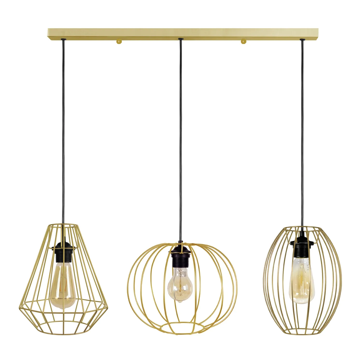 Tosel Diamond Pacentro Asolo lampadario 90 cm bianco 3 luci