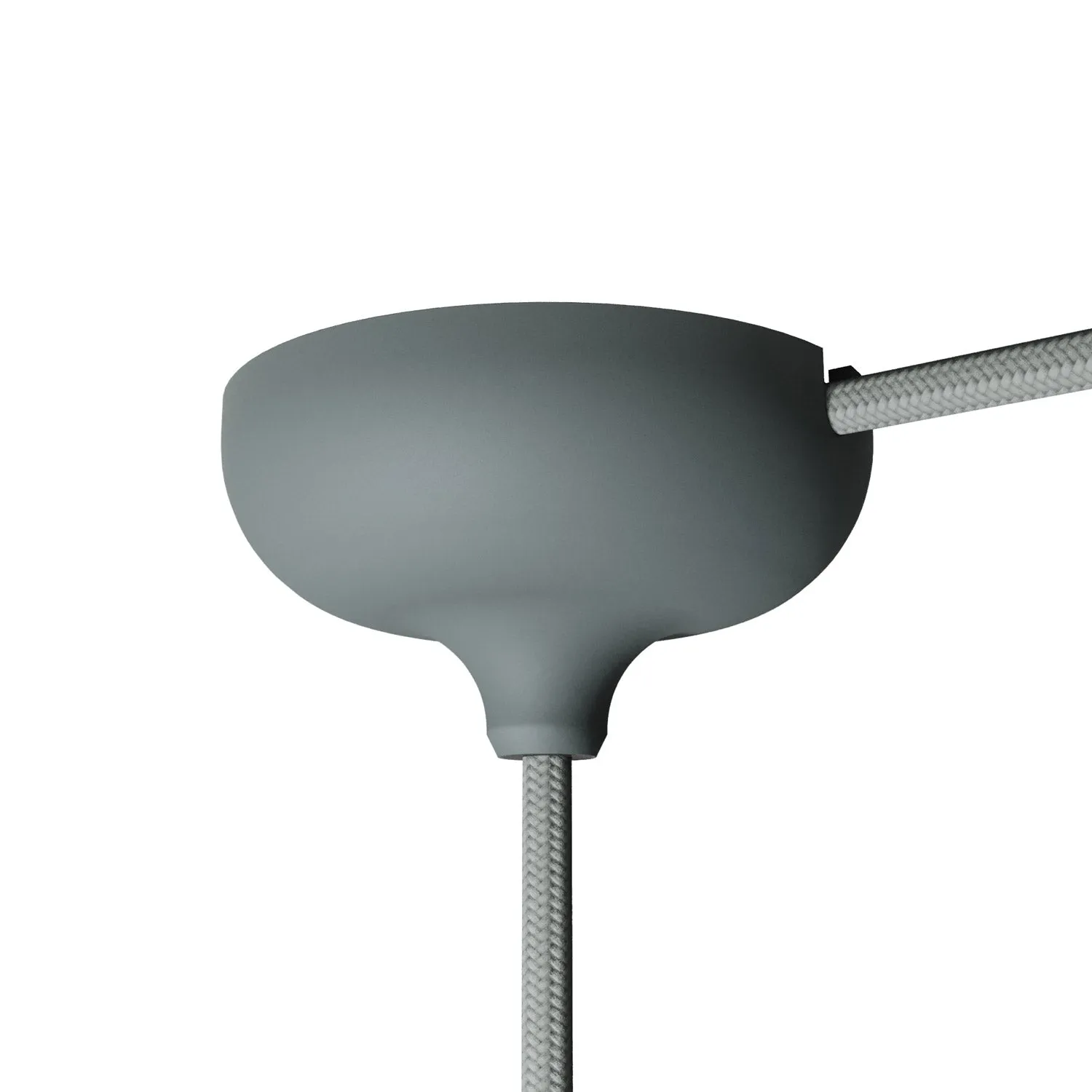 Creative Cables Rosone Silicone Grigio Foro Laterale 88mm